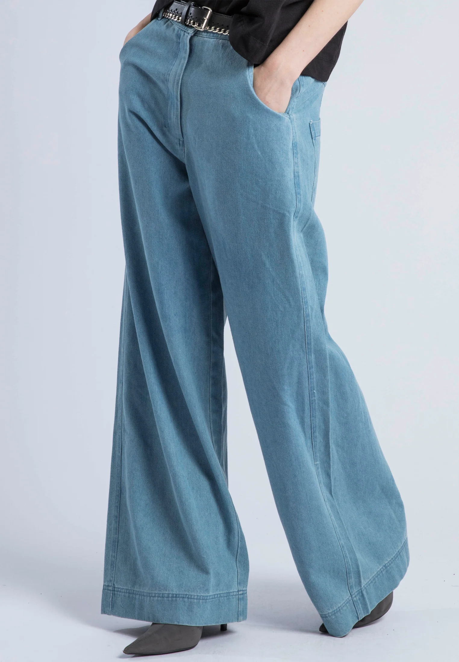 ECCENTRIC WASHED BLUE TROUSERS - Image 5