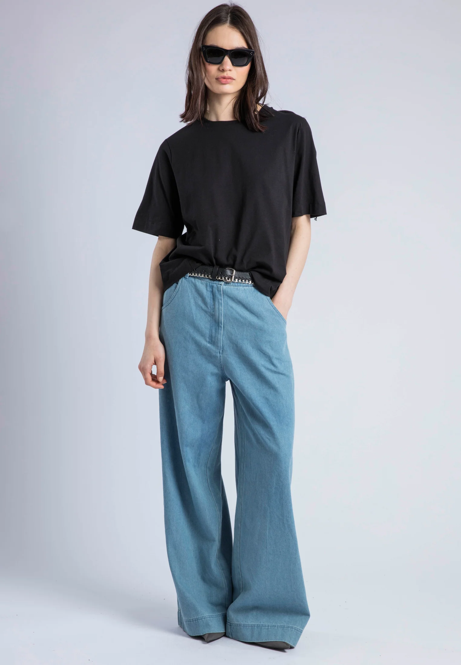 ECCENTRIC WASHED BLUE TROUSERS - Image 6
