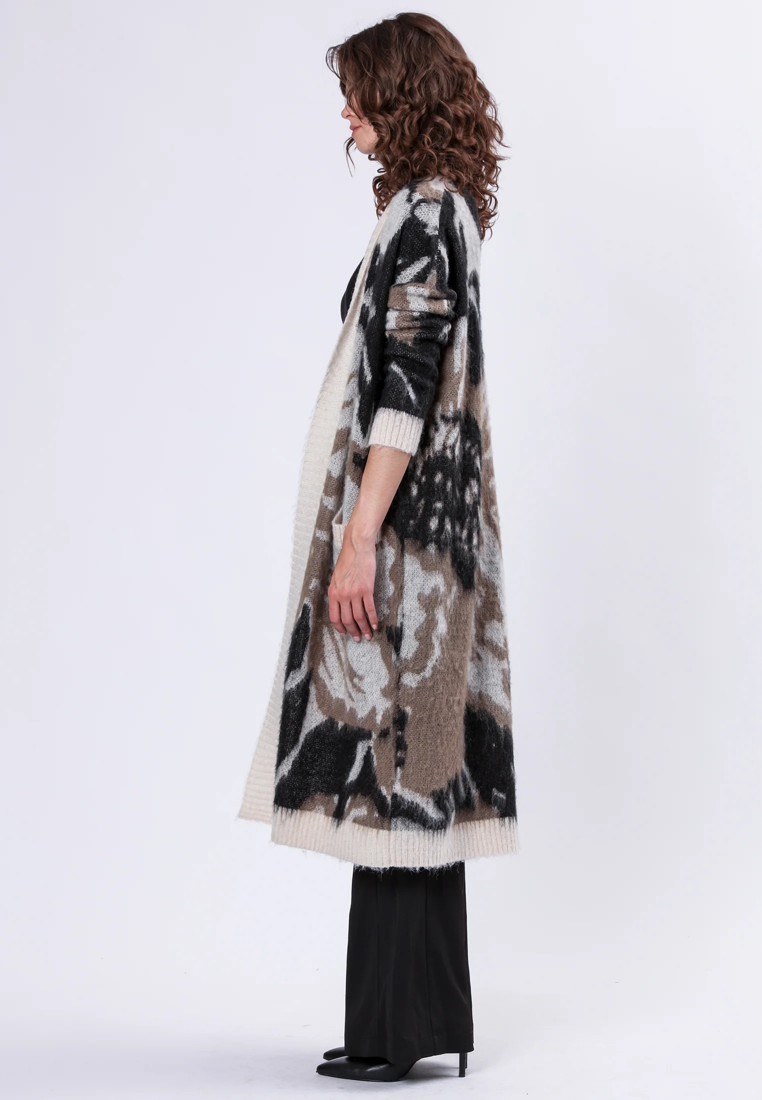 ECCENTRIC COAT-CARDIGAN STONE & TAUPE - Image 4