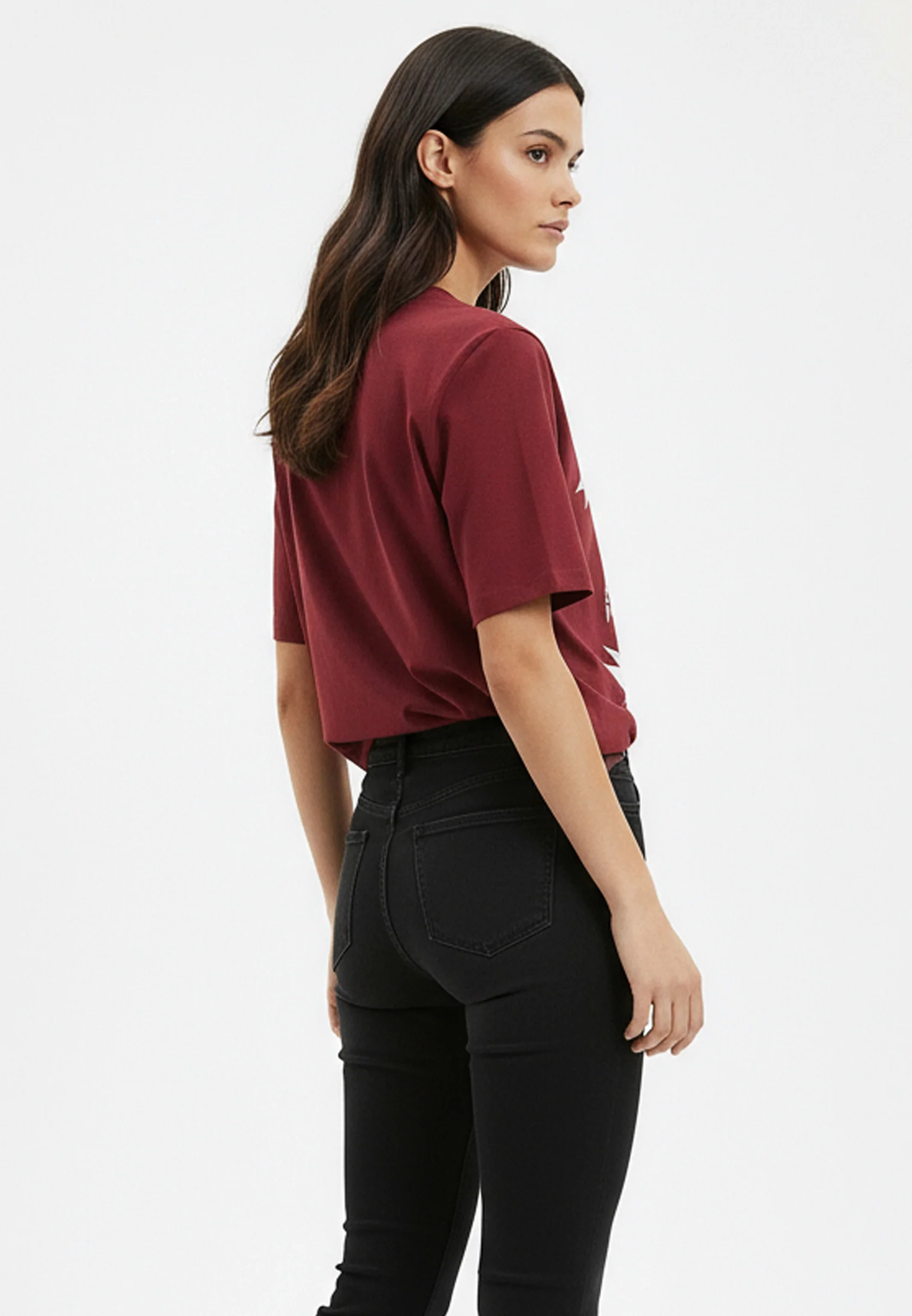 ELEGANCE T-SHIRT DARK RED - Image 3