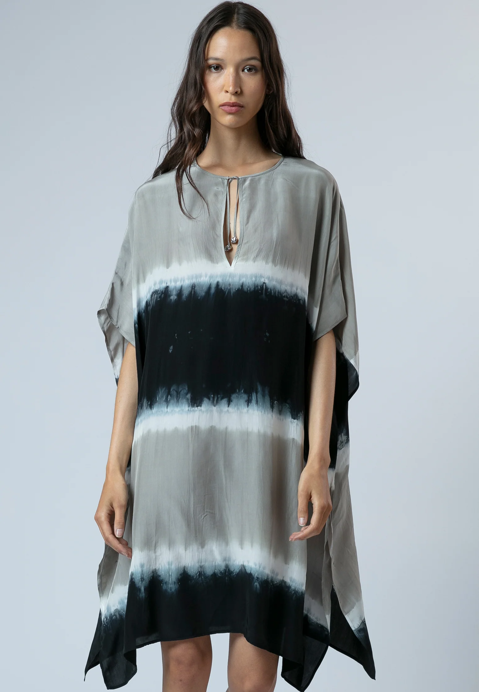 ELLA KAFTAN BLACK & GREY & WHITE - Image 2
