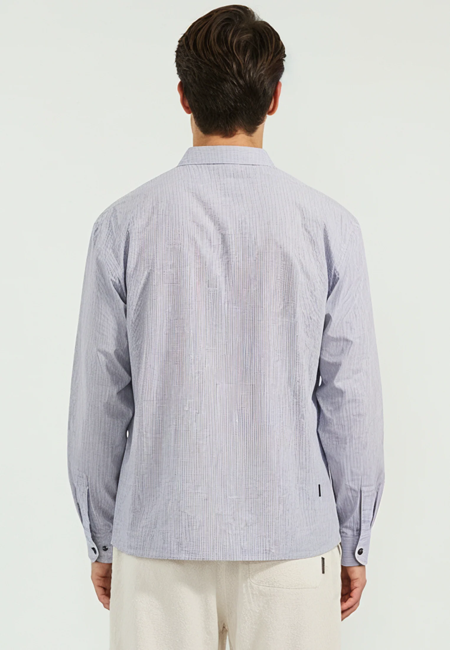 EMBROIDERY SKULL SHIRT LIGHT BLUE - Image 5