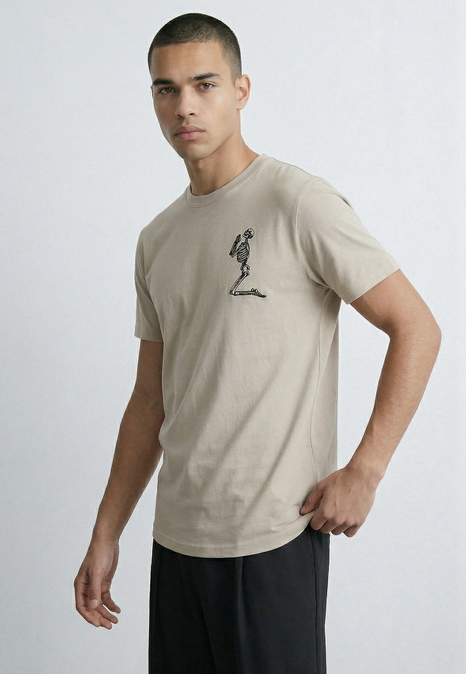 ESSENTIAL BIG SKELETON FAWN T-SHIRT - Image 5