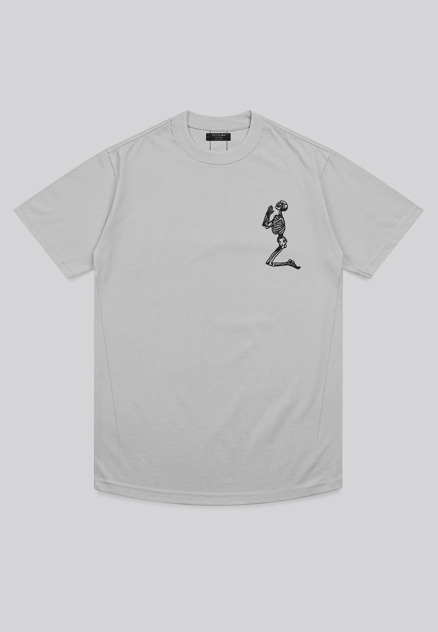 ESSENTIAL BIG SKELETON LIGHT GREY T-SHIRT - Image 3