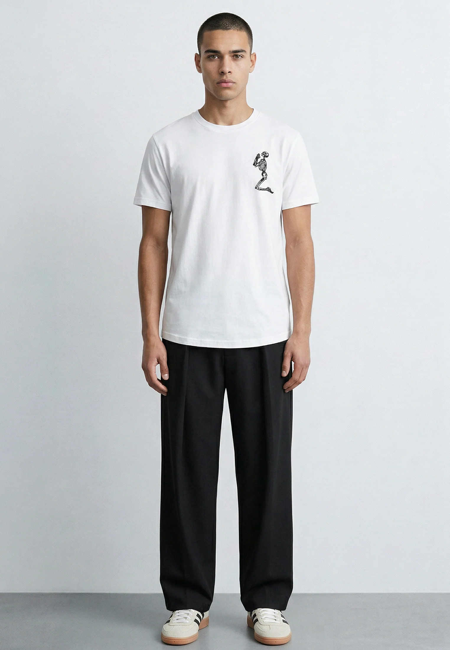 ESSENTIAL BIG SKELETON OFF WHITE T-SHIRT - Image 2