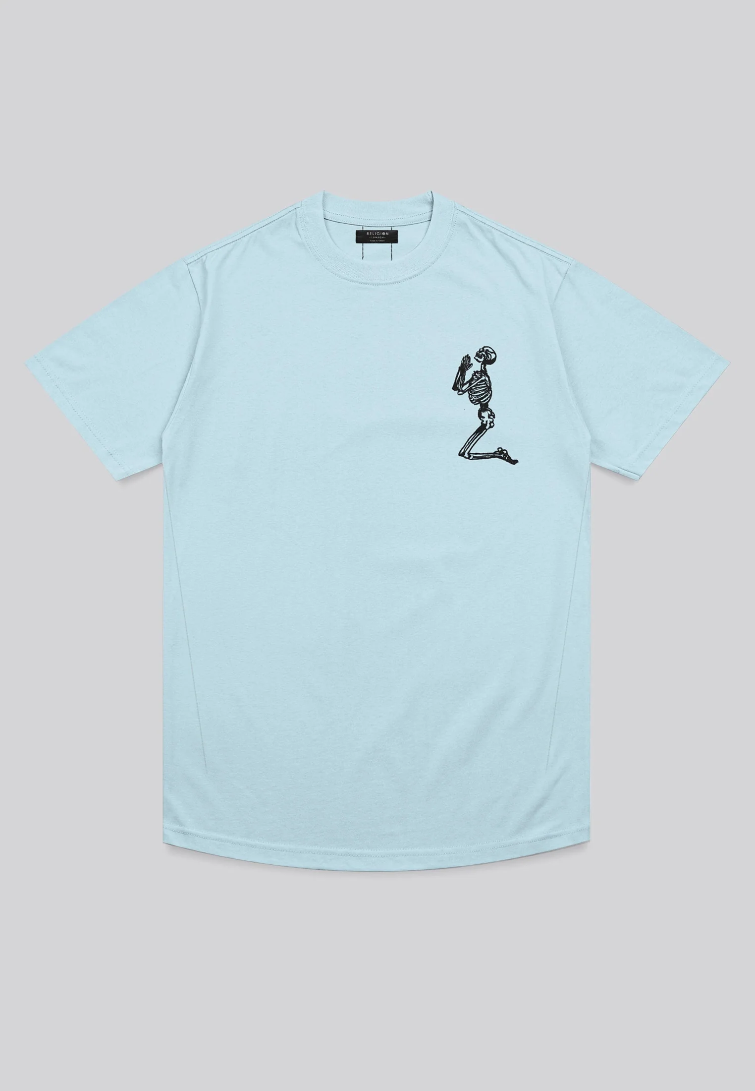 ESSENTIAL BIG SKELETON PALE BLUE T-SHIRT - Image 5