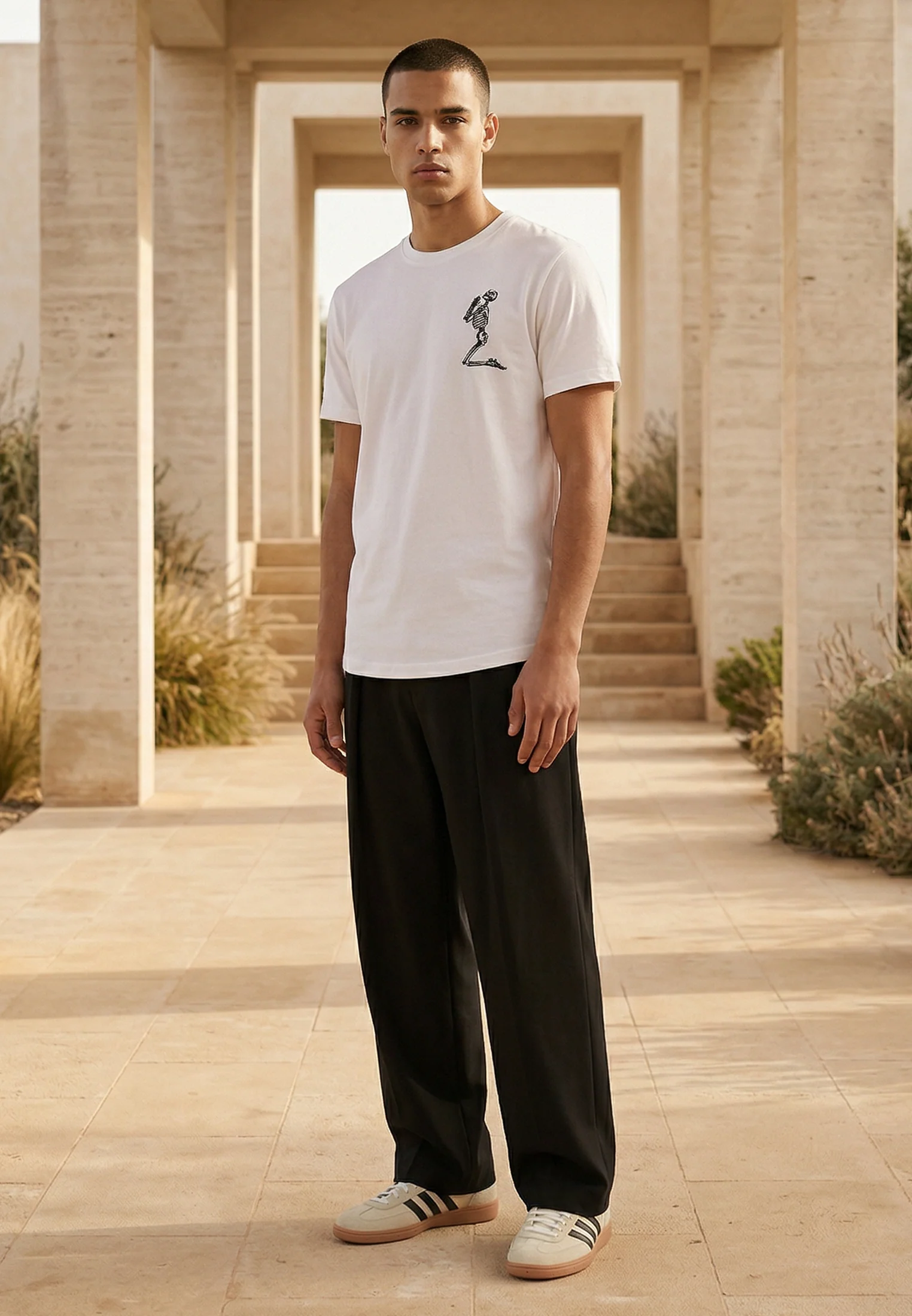 ESSENTIAL BIG SKELETON WHITE T-SHIRT - Image 2