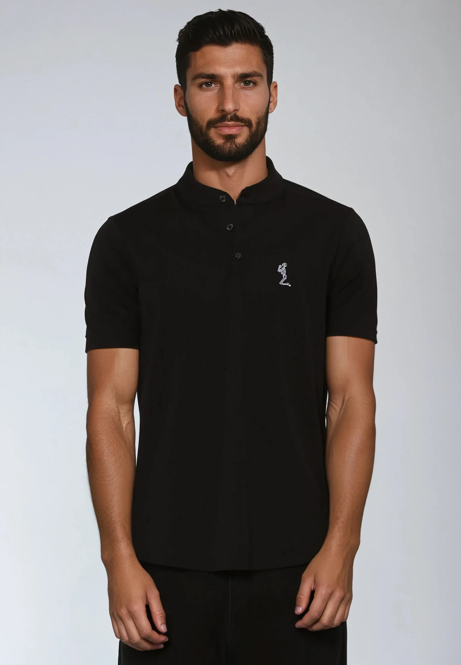 ESSENTIAL ORSON BLACK POLO SHIRT - Image 4