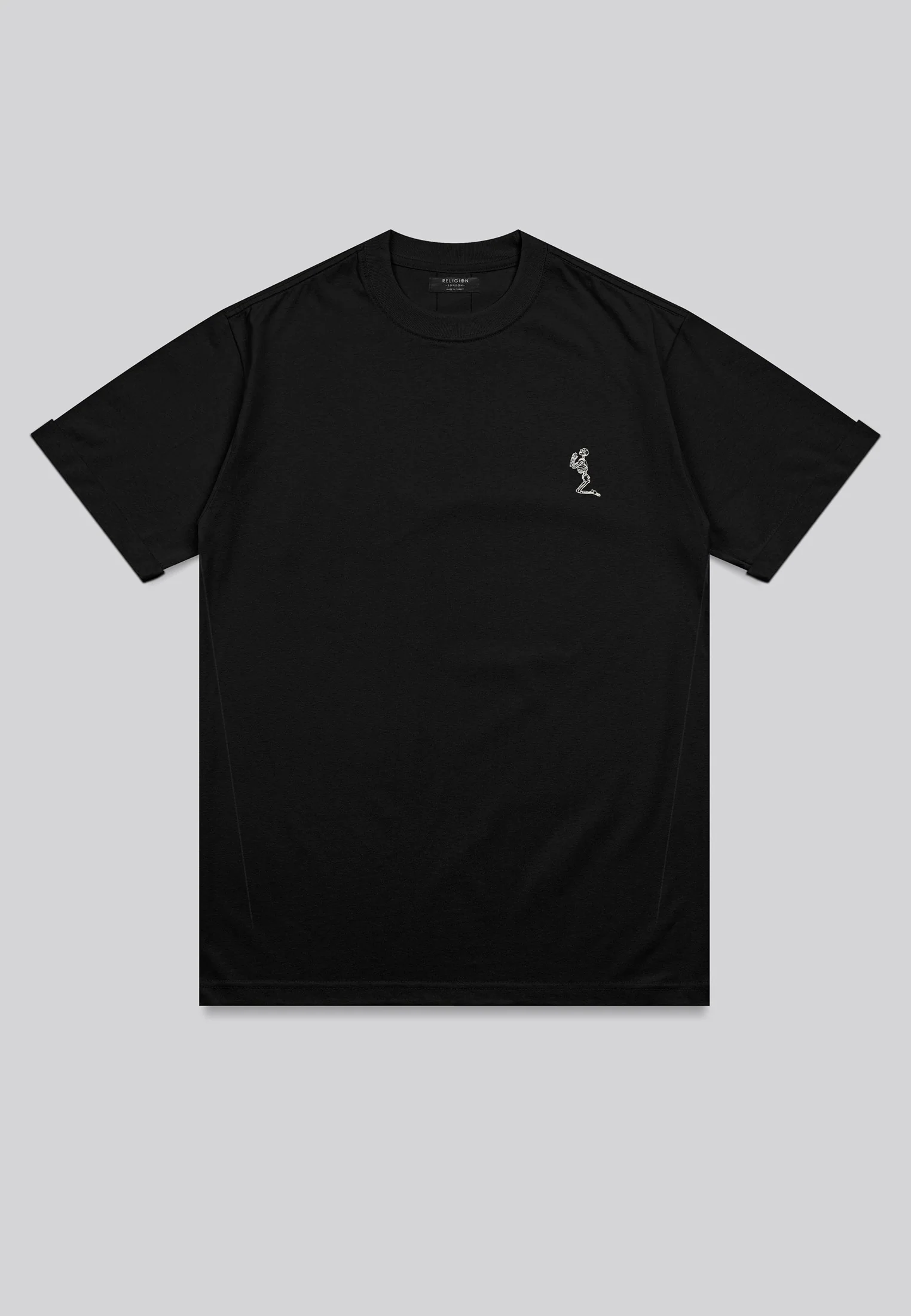 ESSENTIAL ROLLED CUFF T-SHIRT BLACK - Image 6