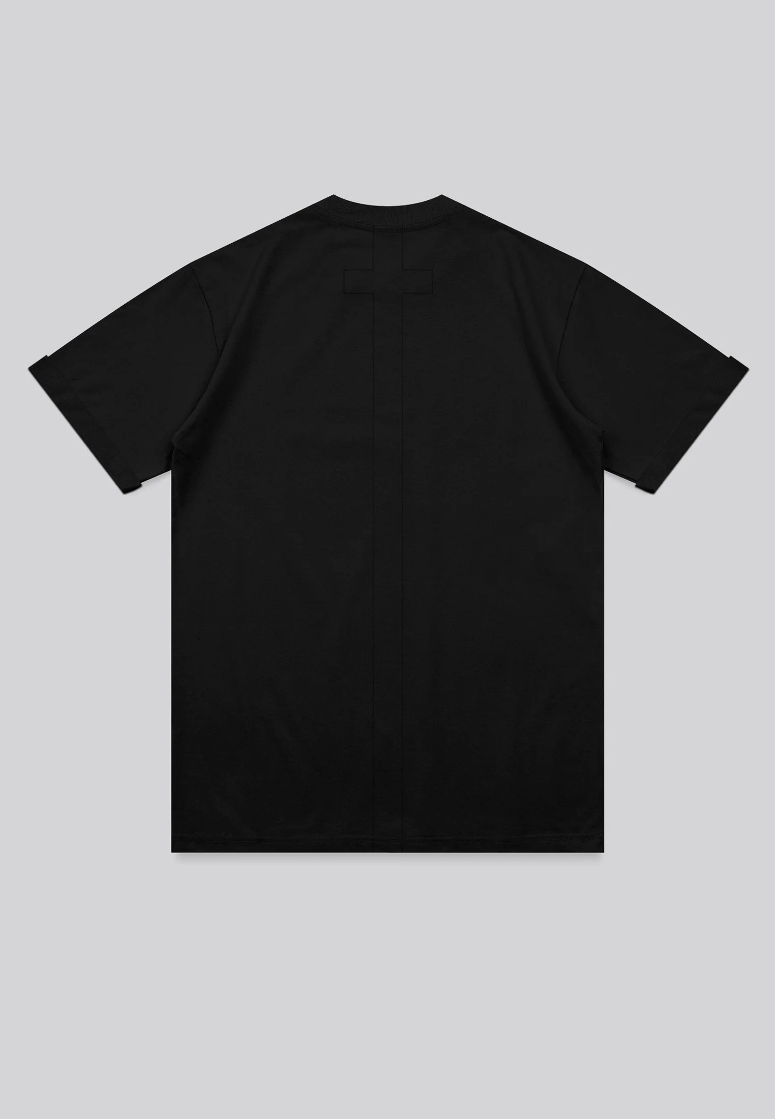 ESSENTIAL ROLLED CUFF T-SHIRT BLACK - Image 7