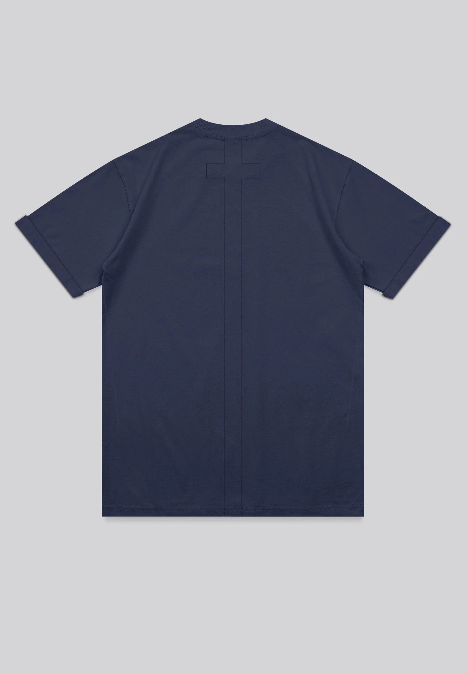 ESSENTIAL ROLLED CUFF T-SHIRT INDIGO - Image 6