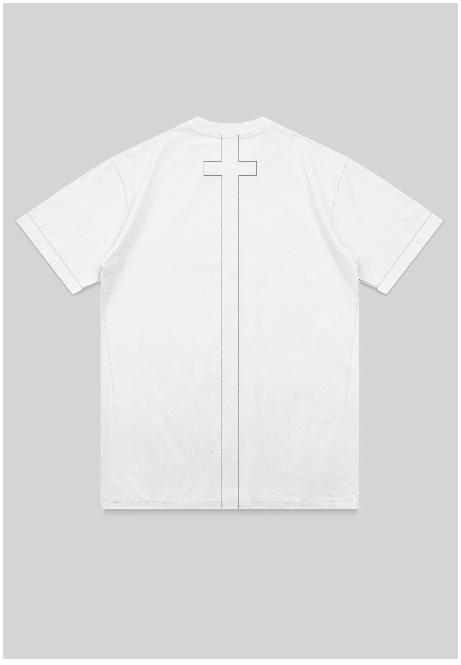 ESSENTIAL ROLLED CUFF T-SHIRT WHITE - Image 6