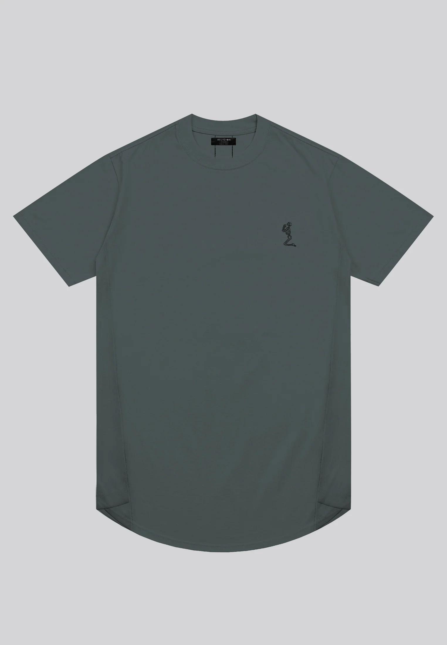 ESSENTIAL SWAG CURVED HEM COAL T-SHIRT - Image 5