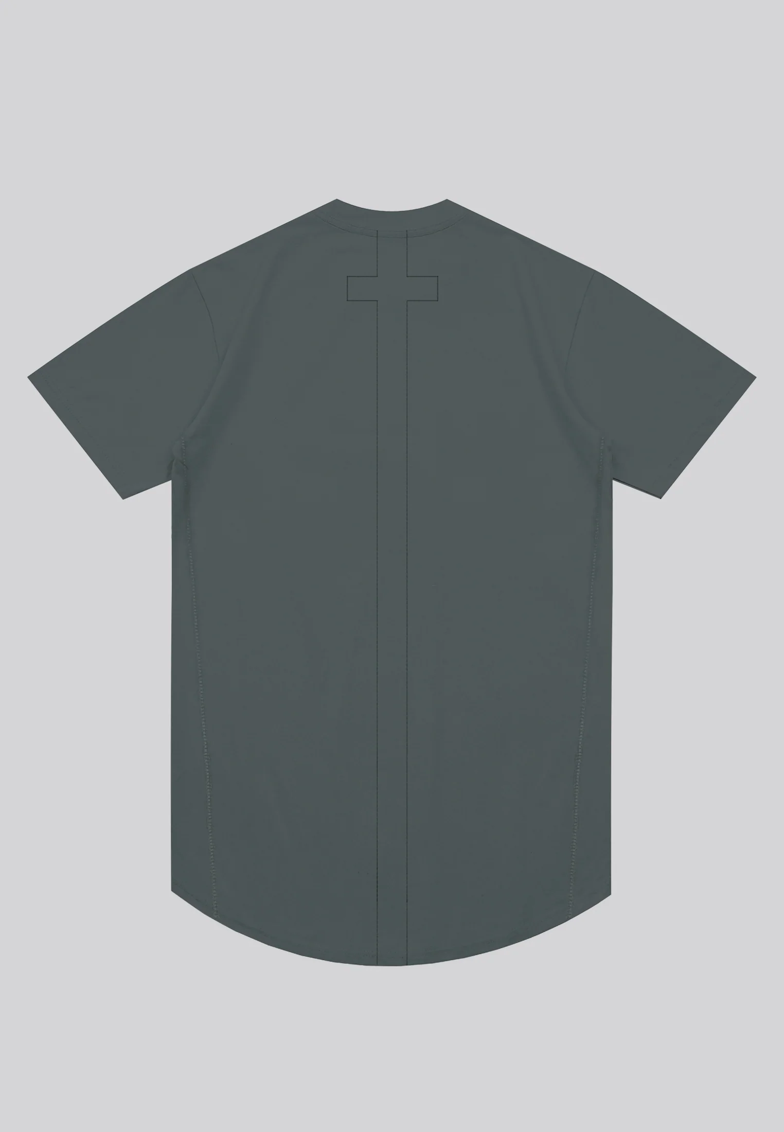 ESSENTIAL SWAG CURVED HEM COAL T-SHIRT - Image 6