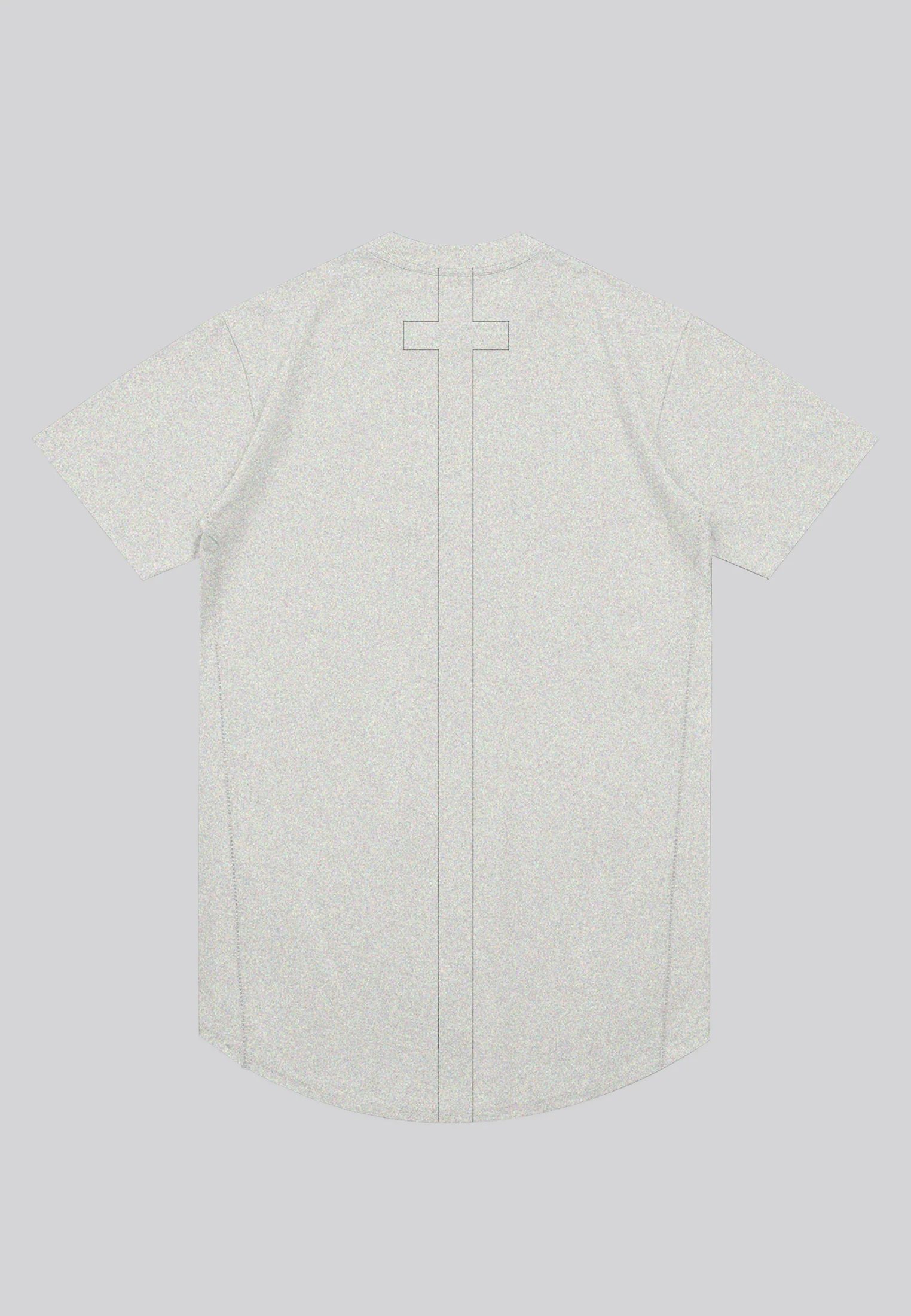ESSENTIAL SWAG CURVED HEM GREY MARL T-SHIRT - Image 6