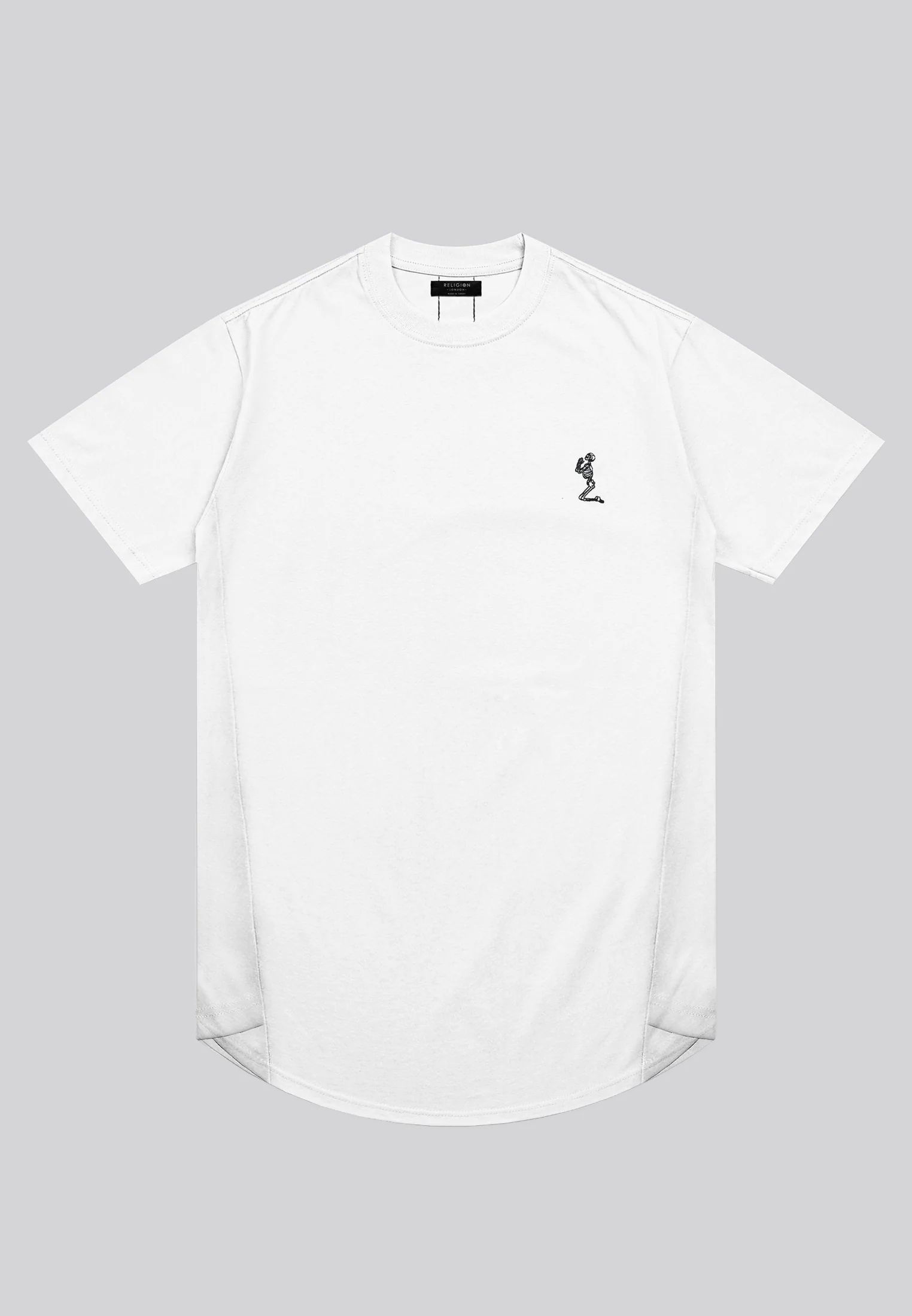 ESSENTIAL SWAG CURVED HEM OFF WHITE T-SHIRT - Image 5