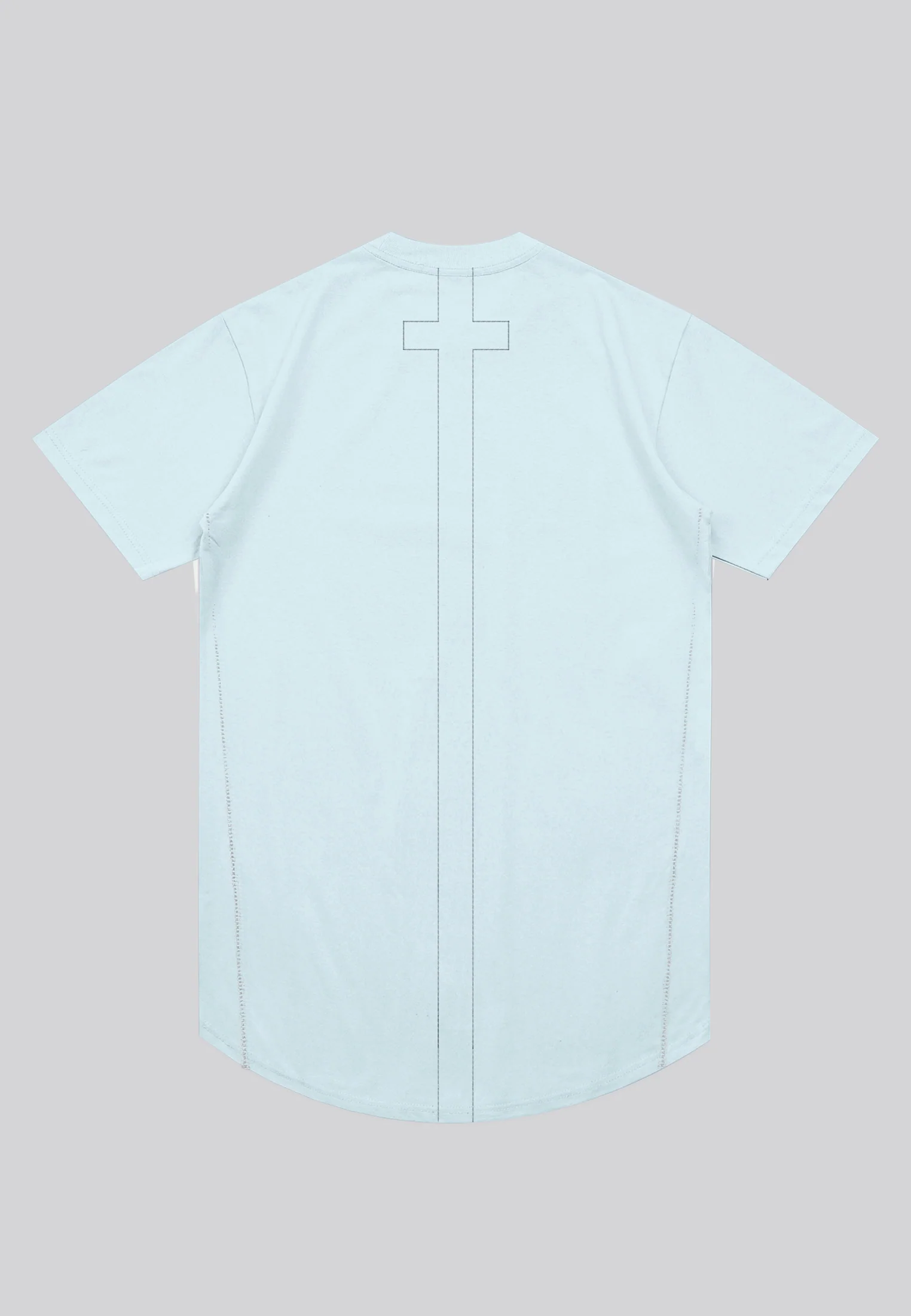 ESSENTIAL SWAG CURVED HEM PALE BLUE T-SHIRT - Image 6