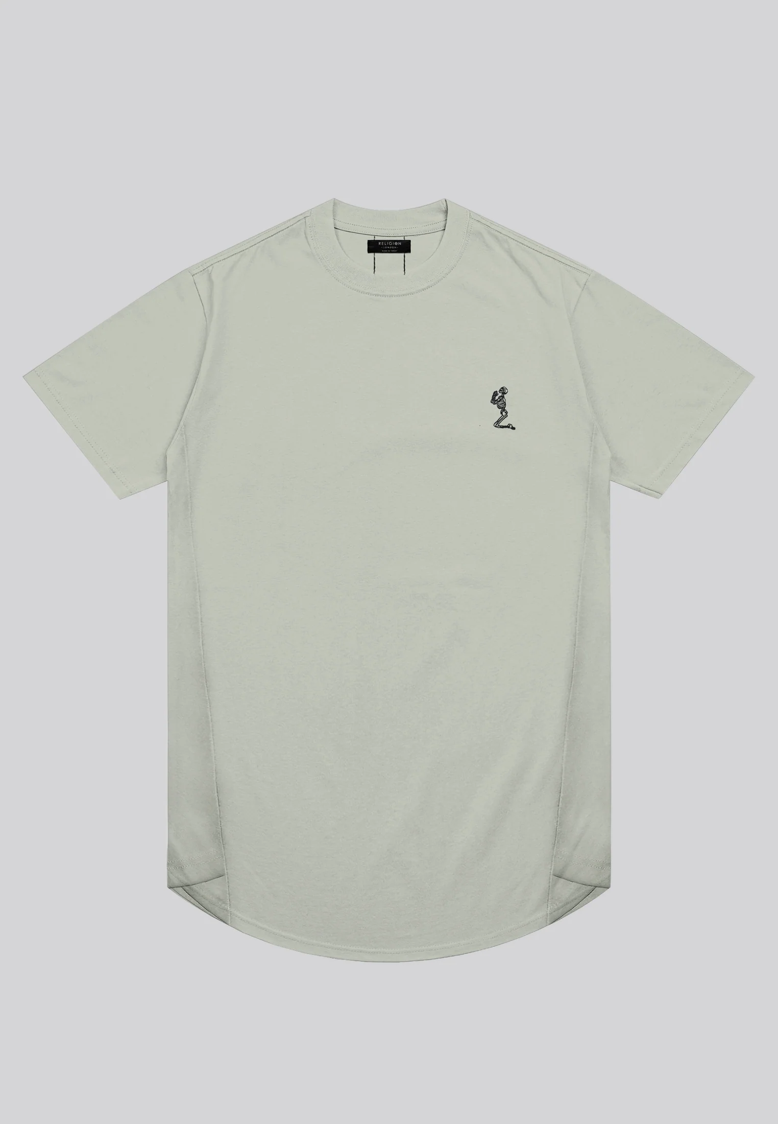 ESSENTIAL SWAG CURVED HEM SOFT KHAKI T-SHIRT - Image 5
