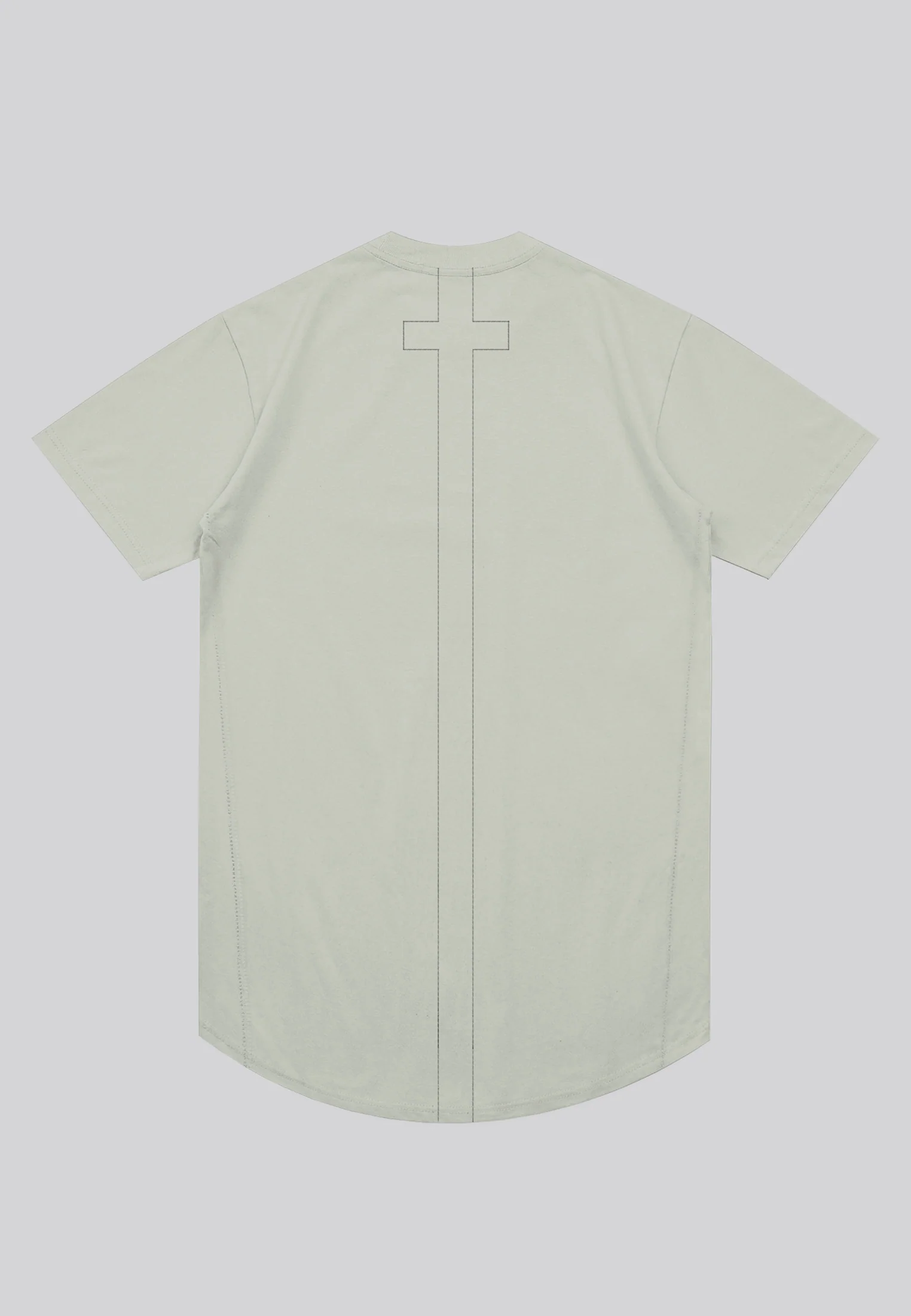 ESSENTIAL SWAG CURVED HEM SOFT KHAKI T-SHIRT - Image 6