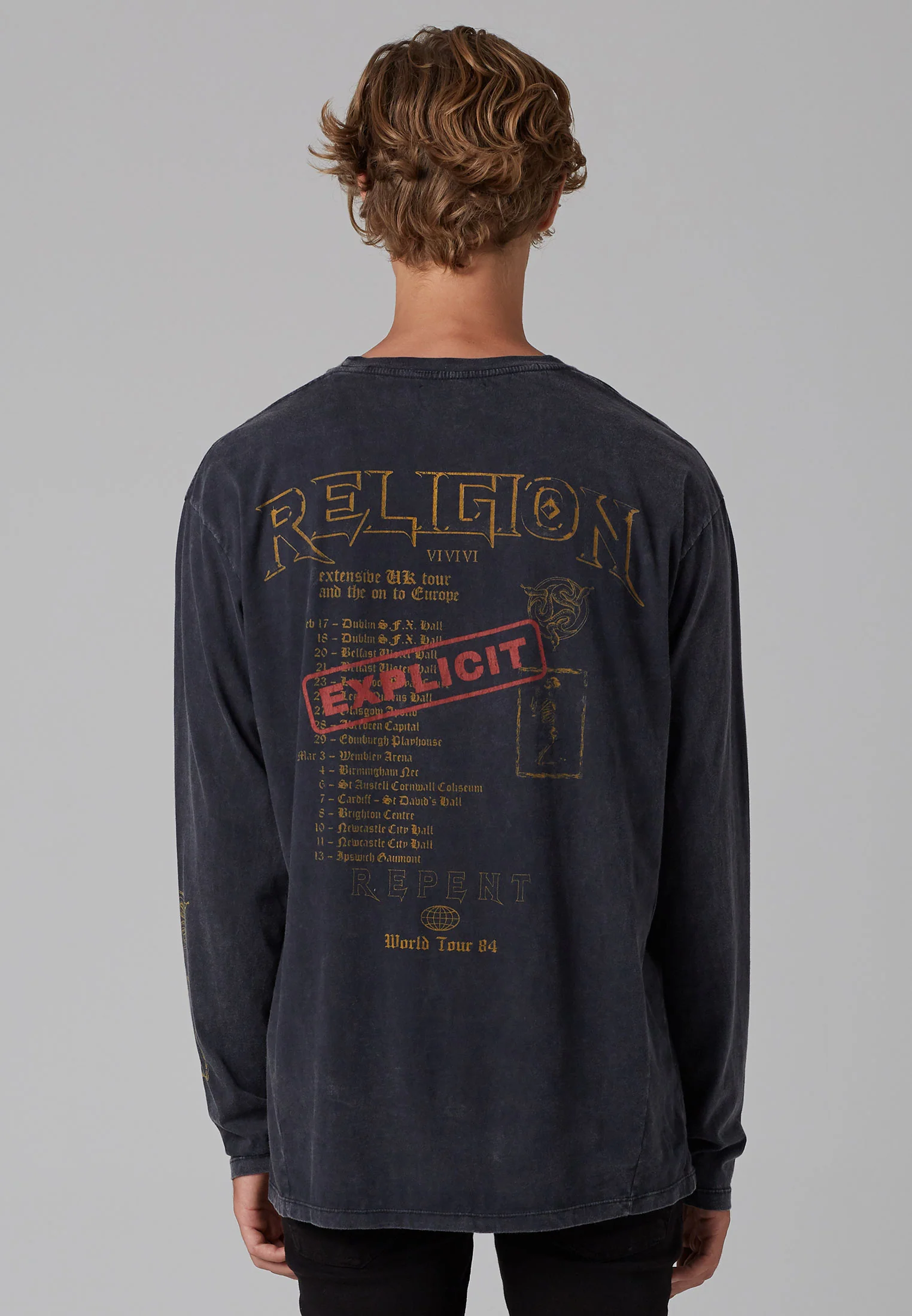 EXPLICIT LS T-SHIRT VINTAGE BLACK