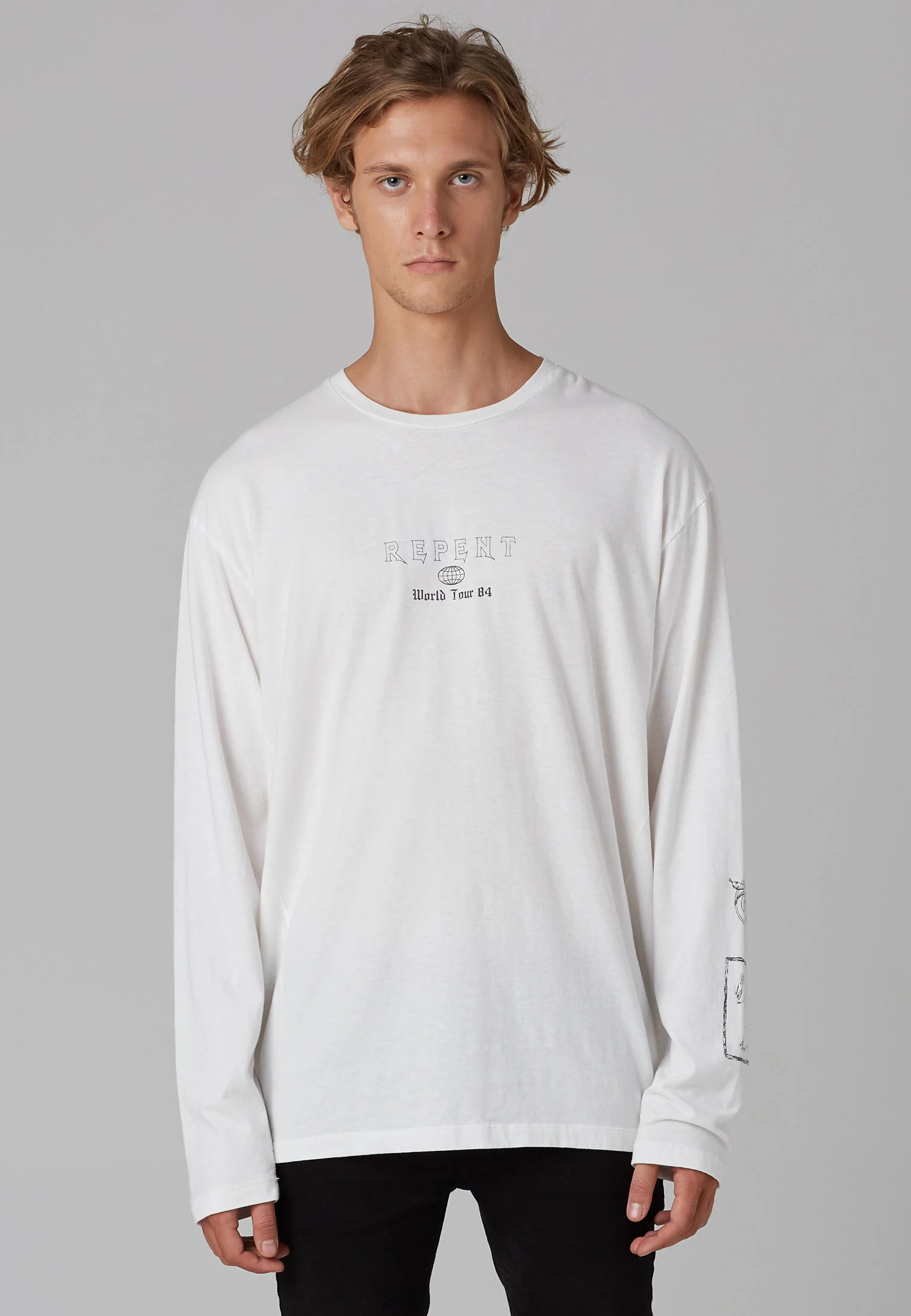 EXPLICIT LS T-SHIRT VINTAGE OFF WHITE - Image 2