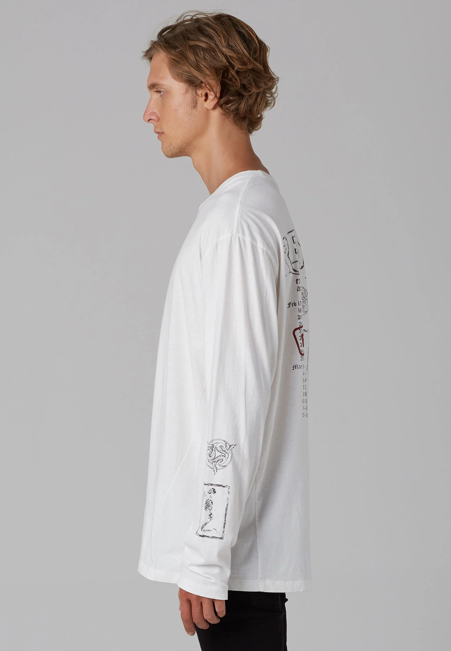 EXPLICIT LS T-SHIRT VINTAGE OFF WHITE - Image 3