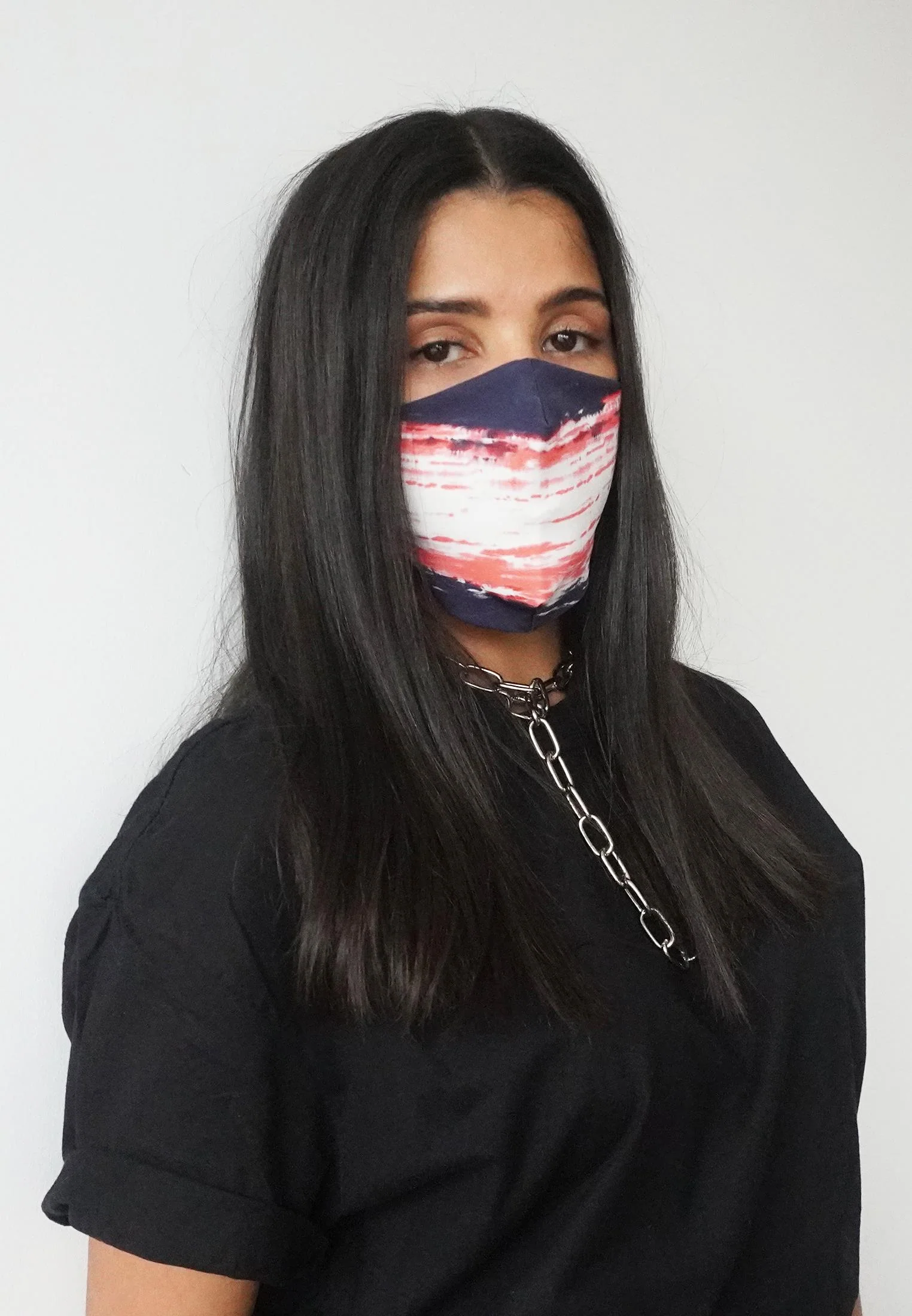 FACE MASK RED TIE-DYE - Image 4