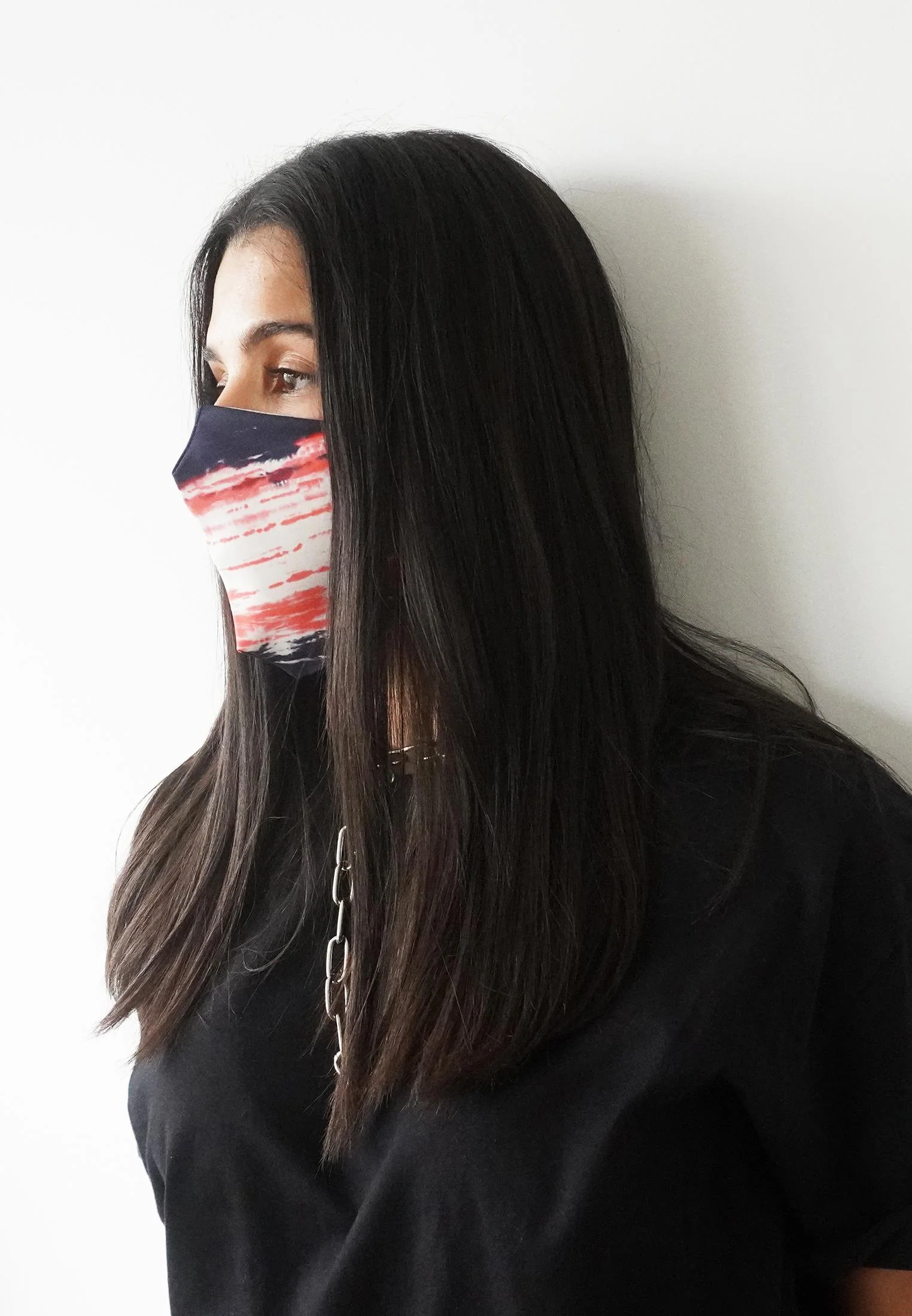 FACE MASK RED TIE-DYE - Image 5