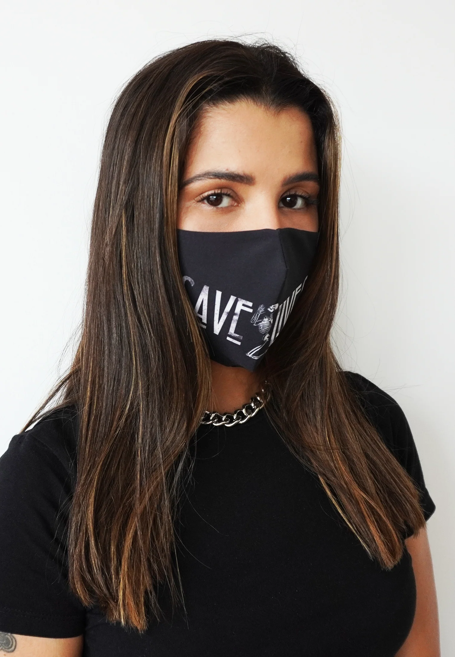 FACE MASK SAVE LIVES BLACK - Image 3
