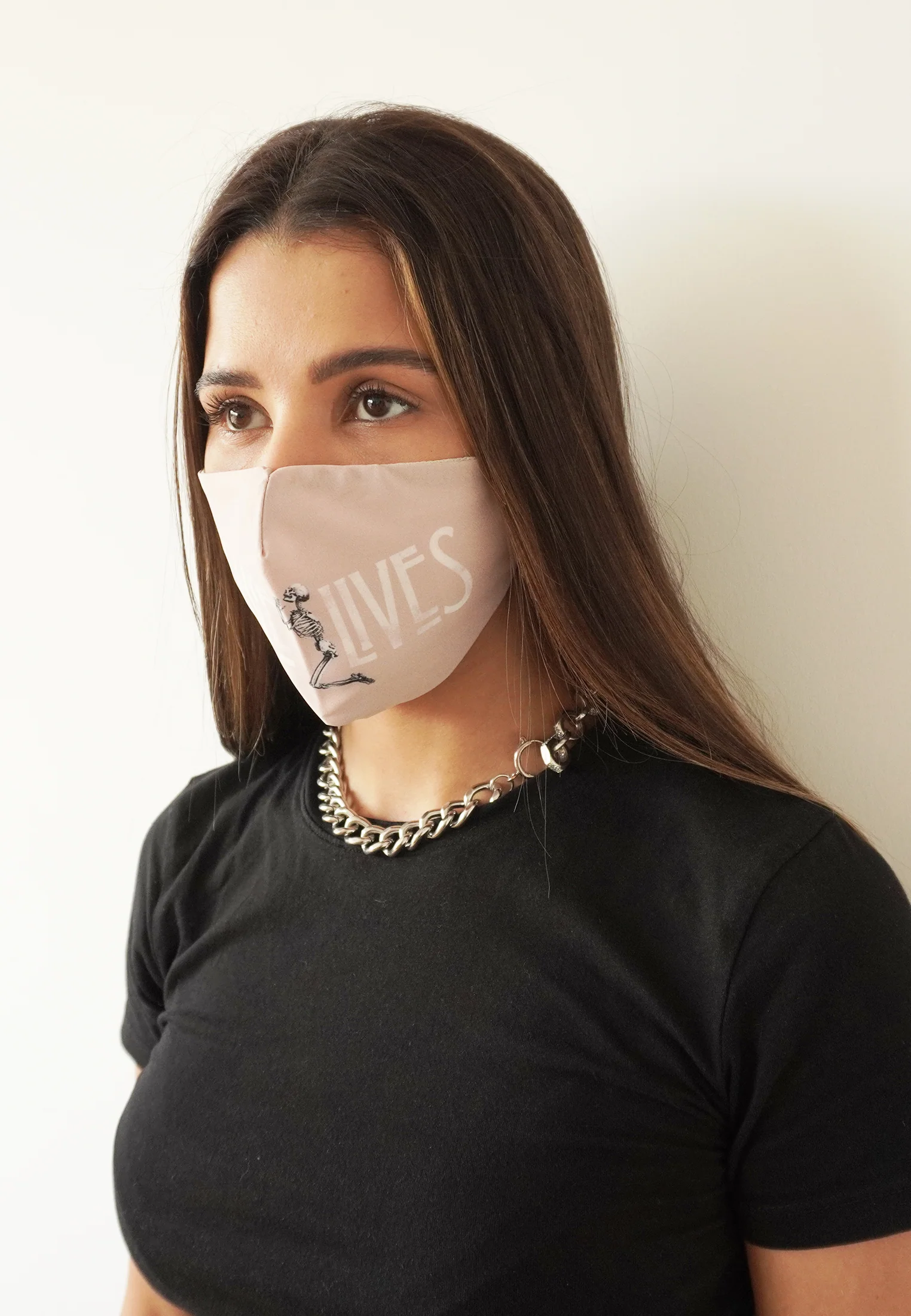 FACE MASK SAVE LIVES TAN - Image 3