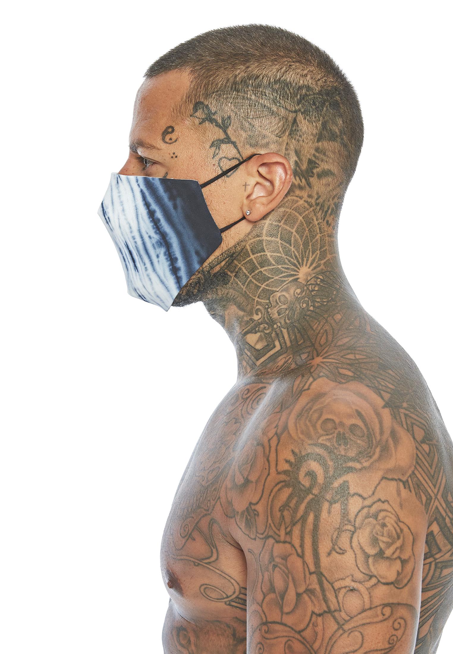 FACE MASK TIE-DYE BLUE - Image 3