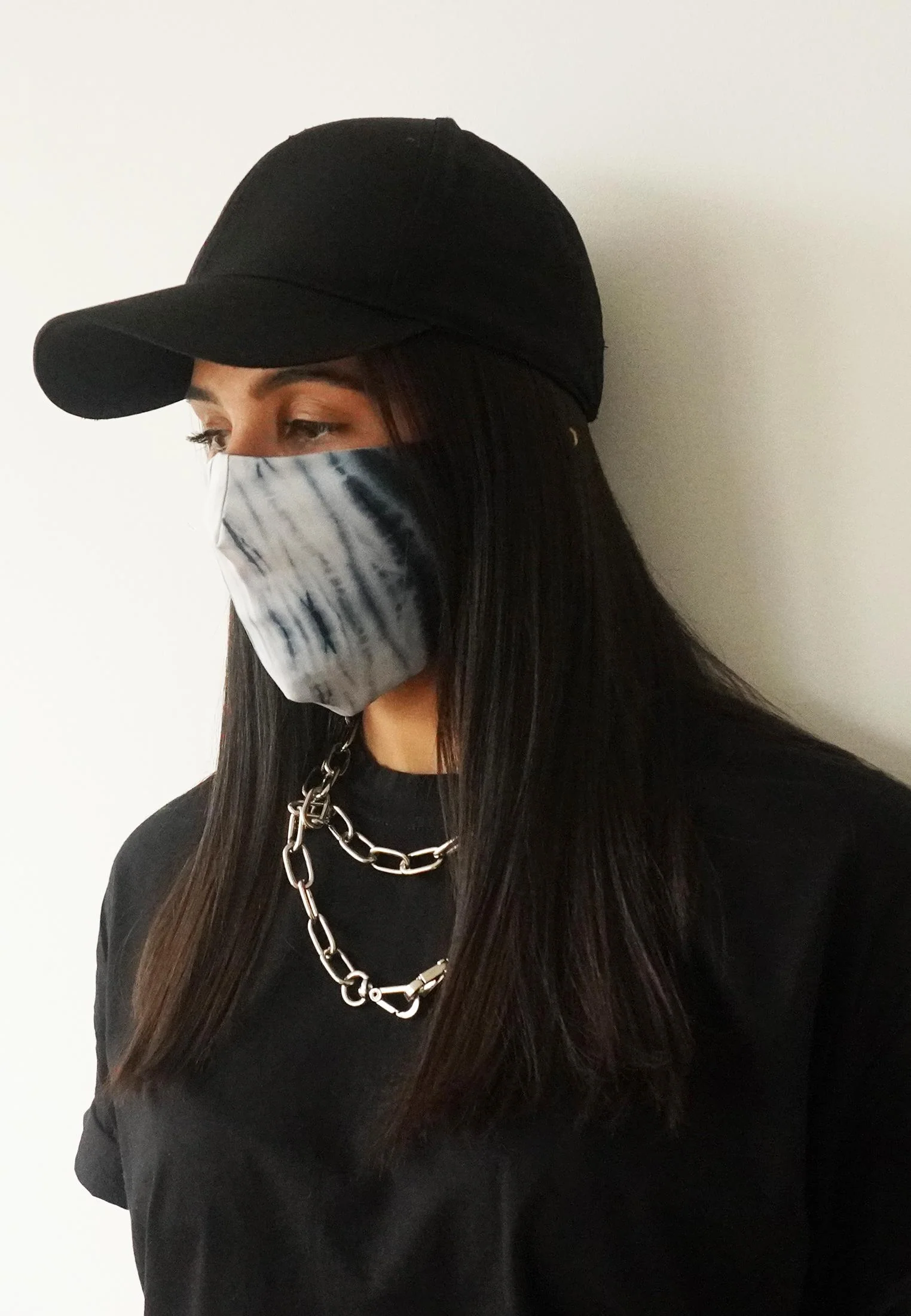 FACE MASK TIE-DYE BLUE - Image 4
