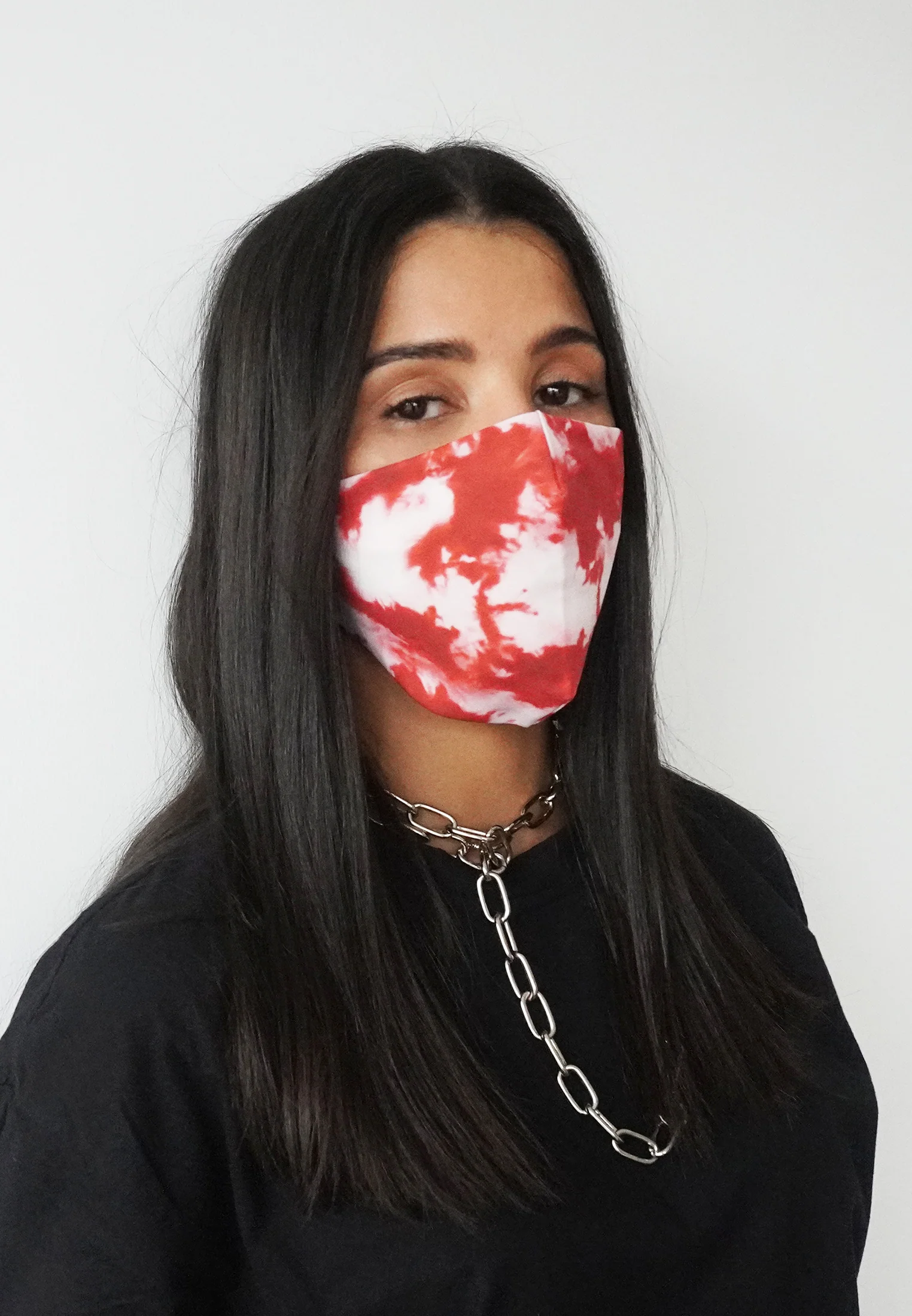 FACE MASK TIE-DYE RED - Image 4