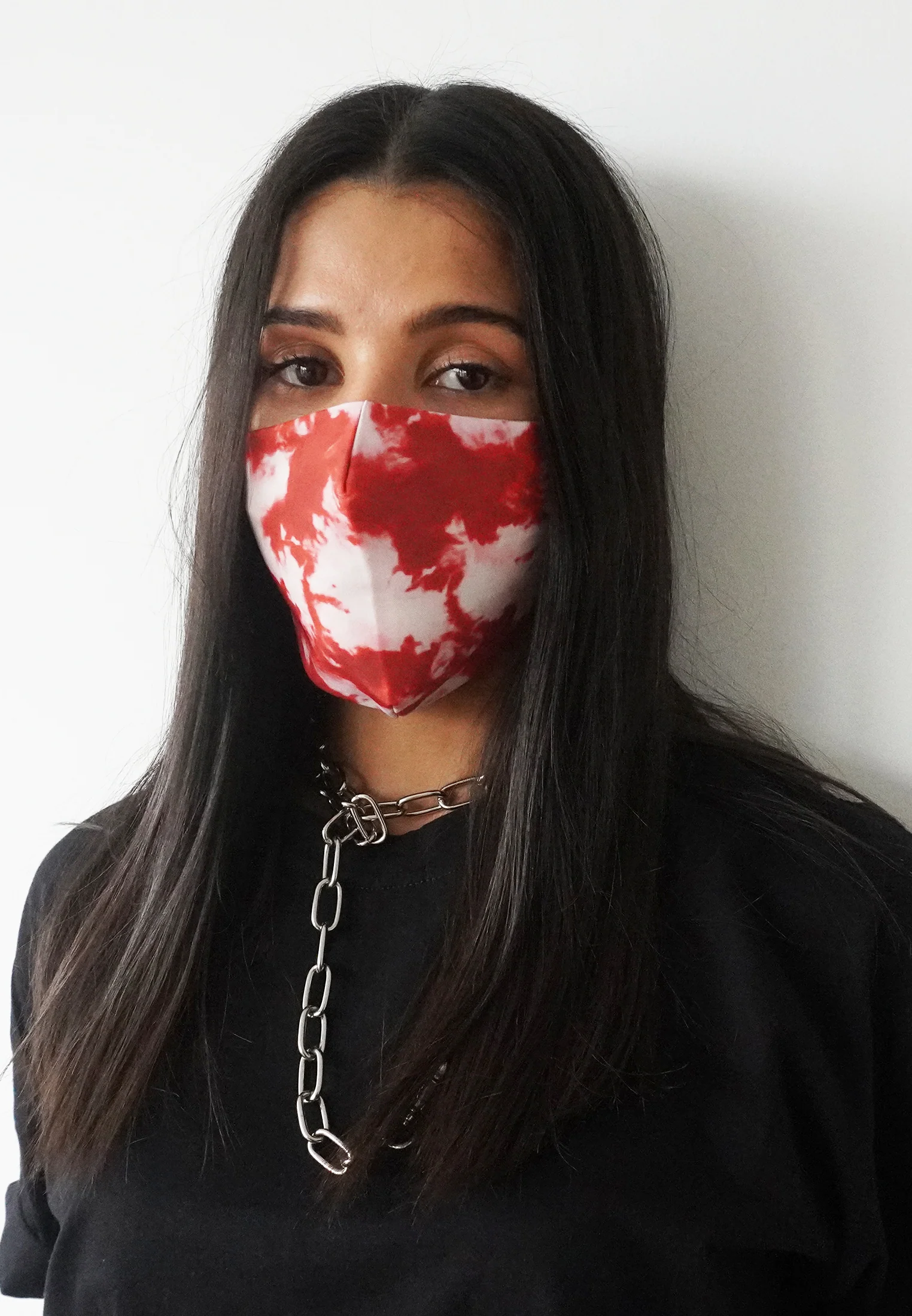 FACE MASK TIE-DYE RED - Image 5
