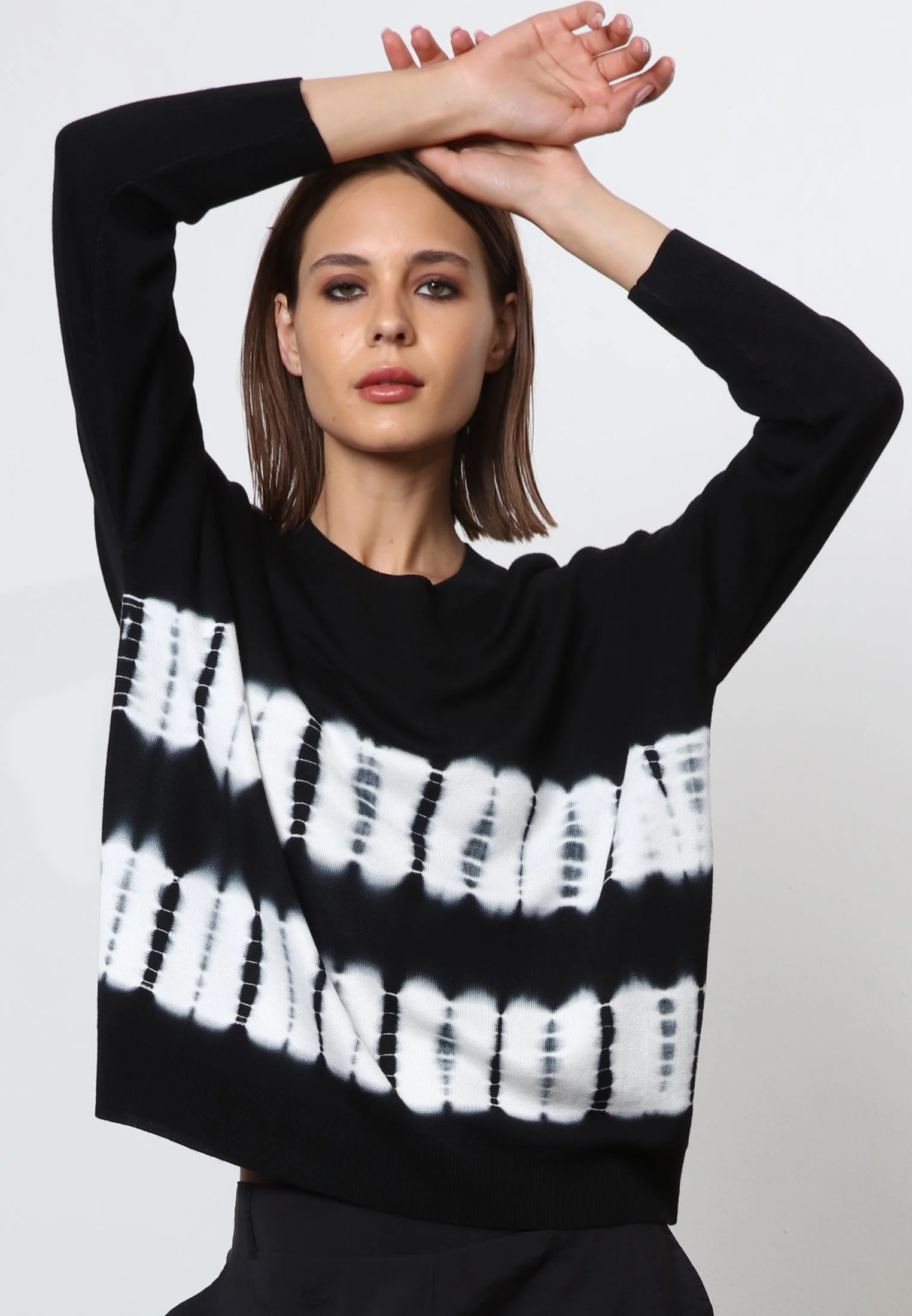 FADE TIE DYE COTTON JUMPER FADE PRINT