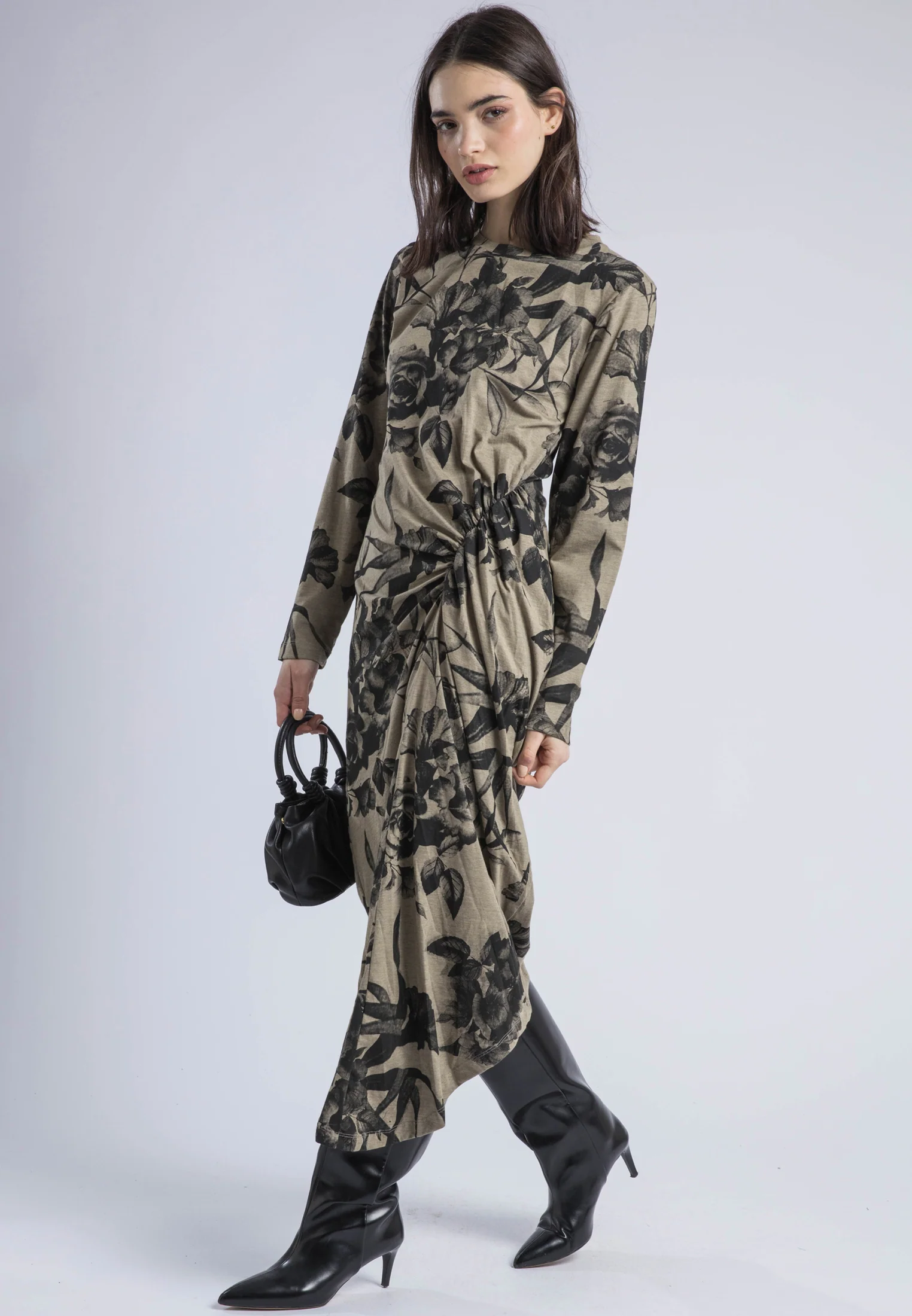 FLINT DRESS GREY MARL & PINE - Image 2