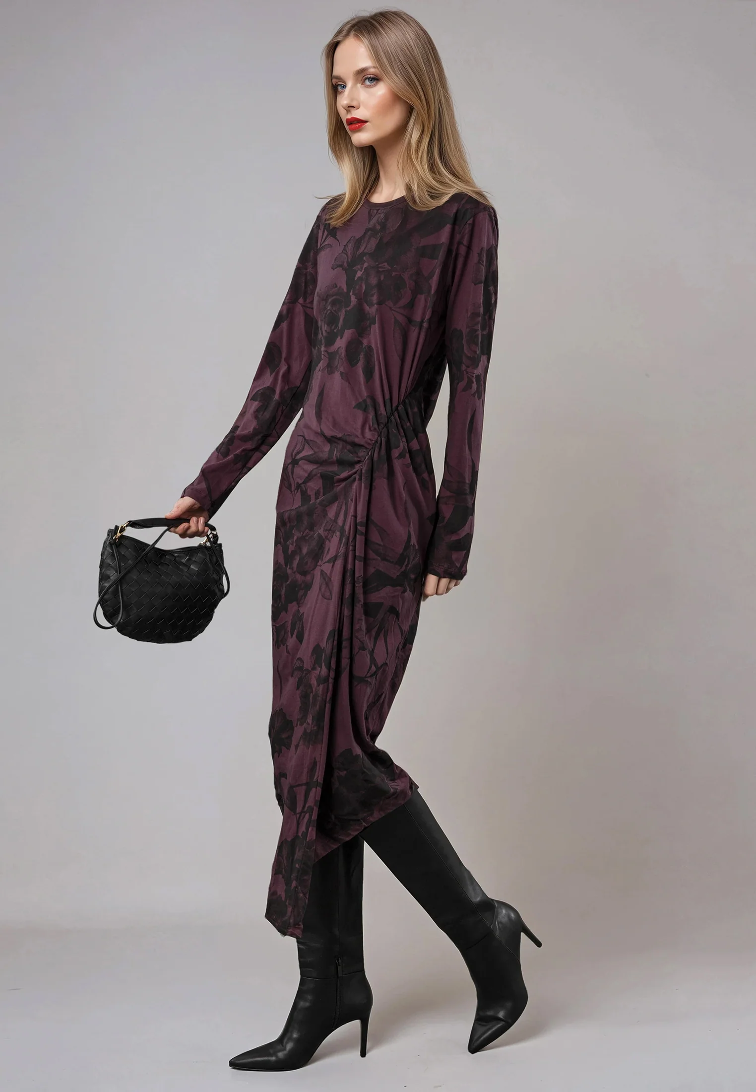 FLINT DRESS MAUVE WINE - Image 2
