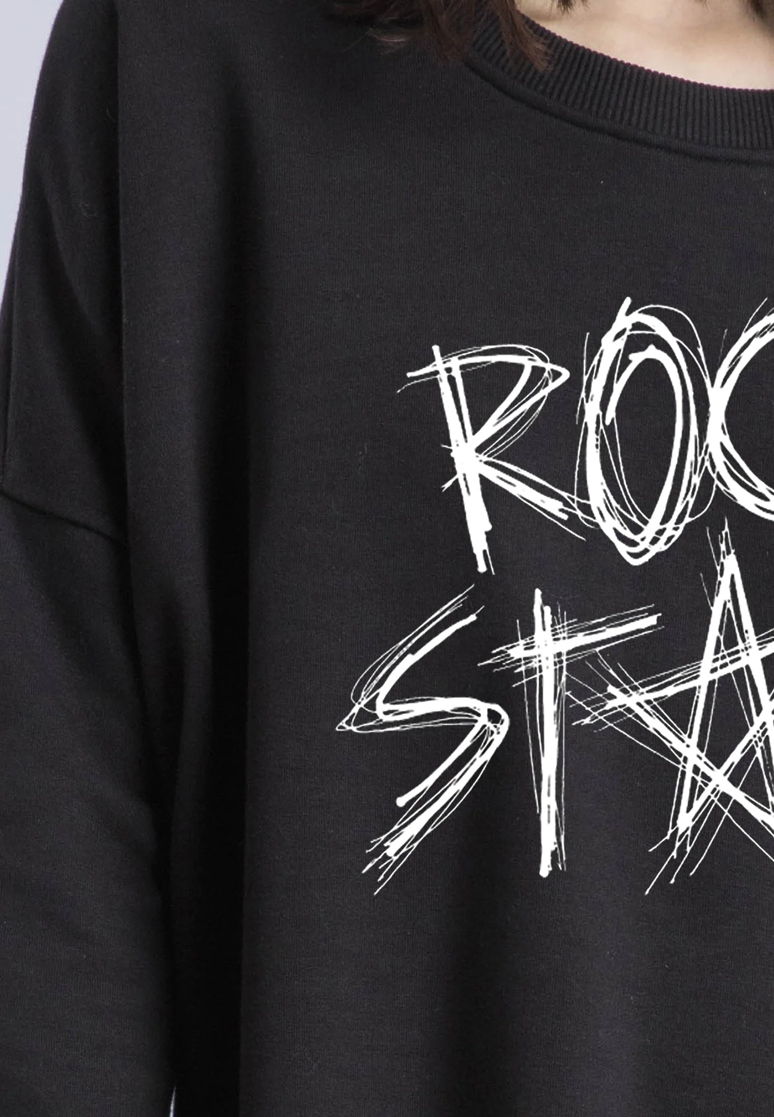 FLORA SWEAT DRESS BLACK ROCK STAR - Image 6