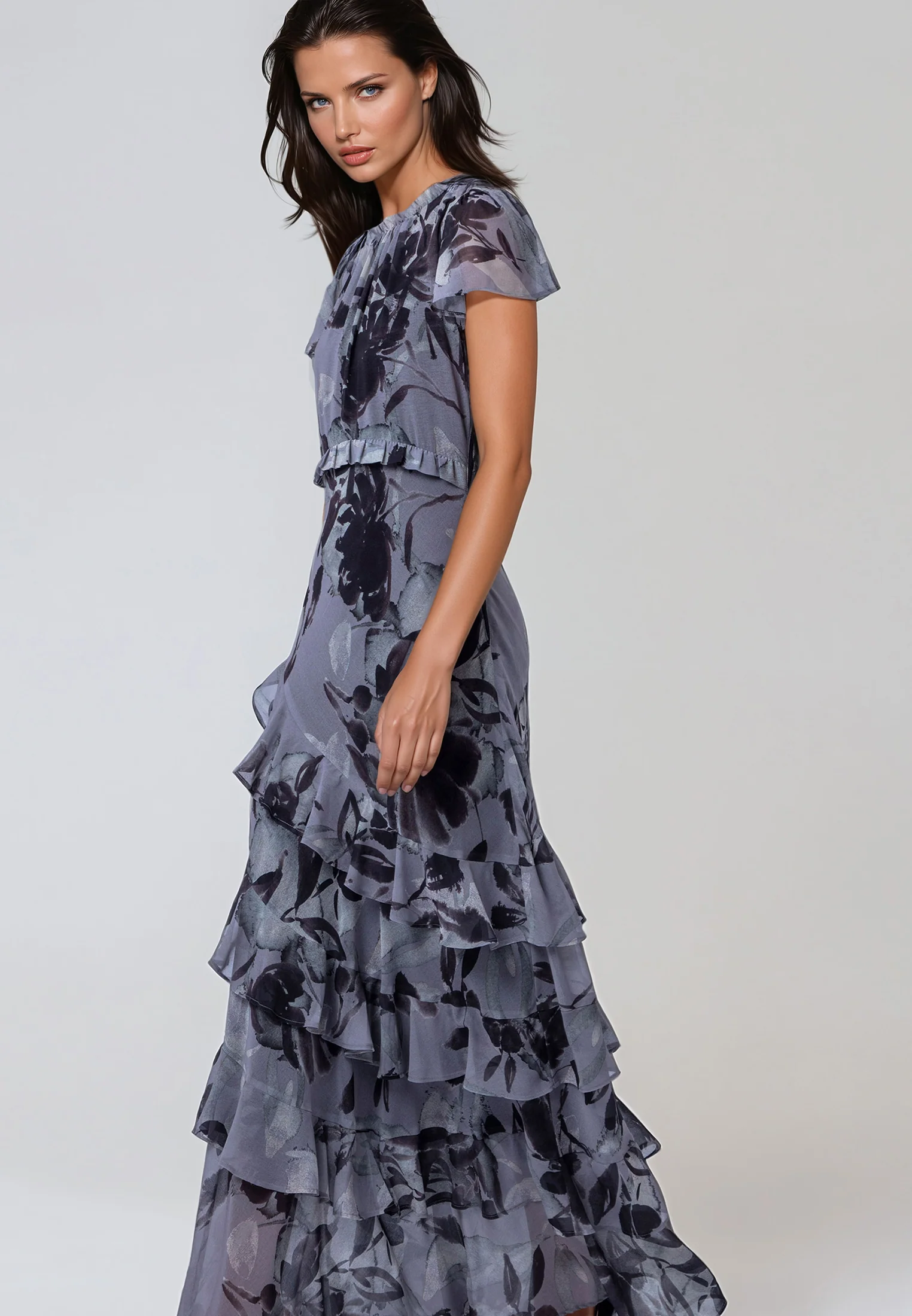 SIAN MAXI DRESS BLAZE NEUTRAL FLORAL - Image 3