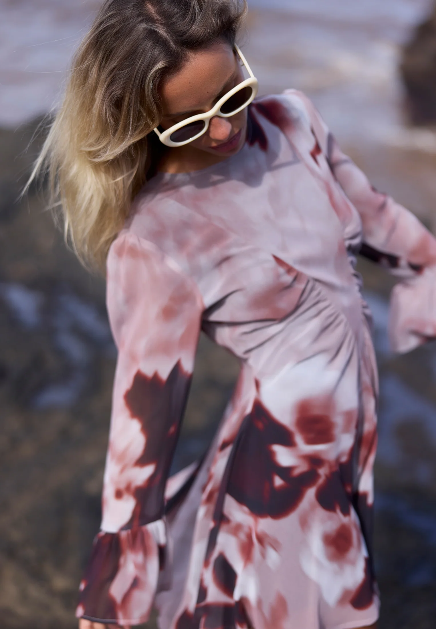 CORINNE SHORT DRESS BLUR ASHES - Image 2