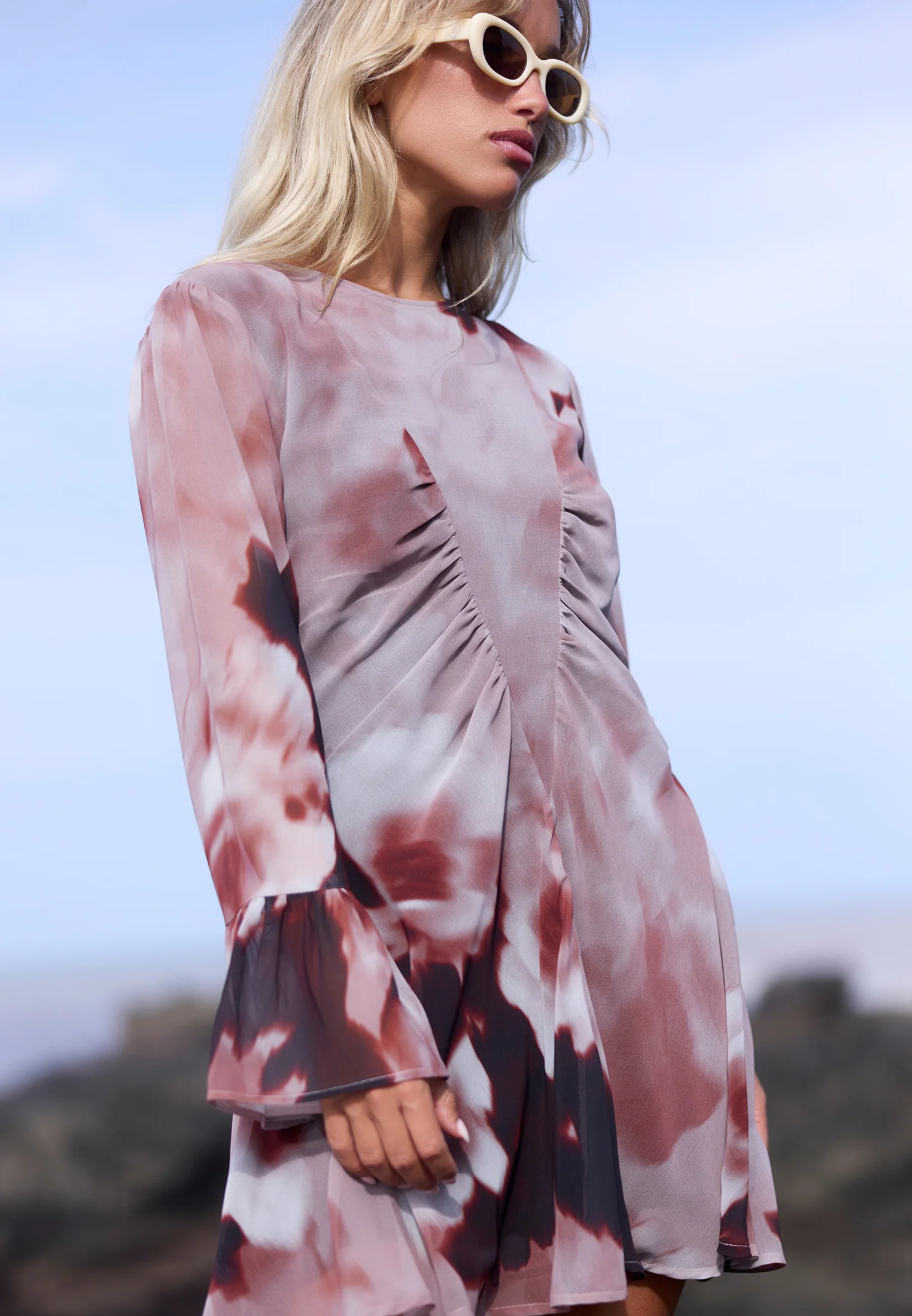 CORINNE SHORT DRESS BLUR ASHES - Image 4
