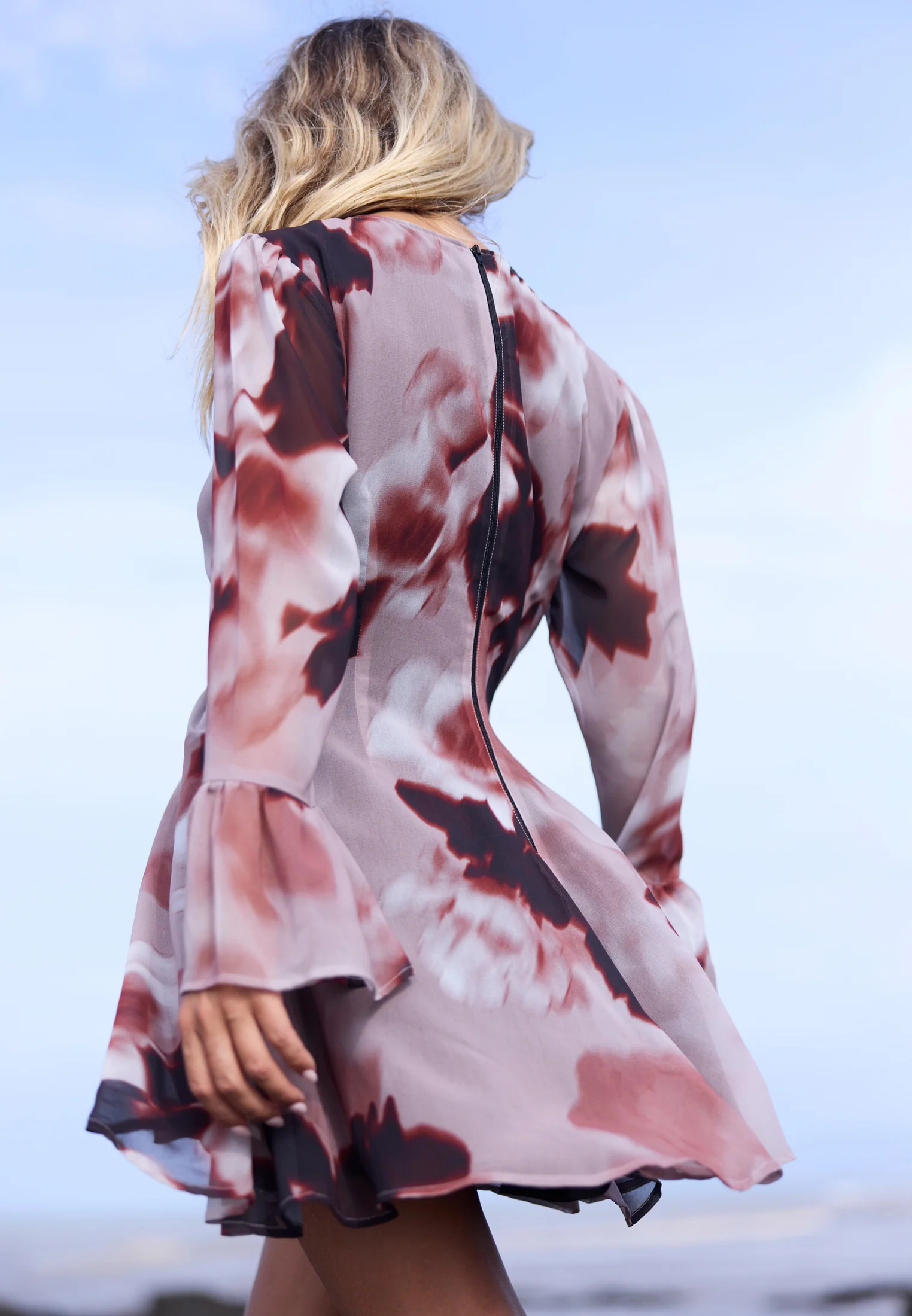 CORINNE SHORT DRESS BLUR ASHES - Image 6
