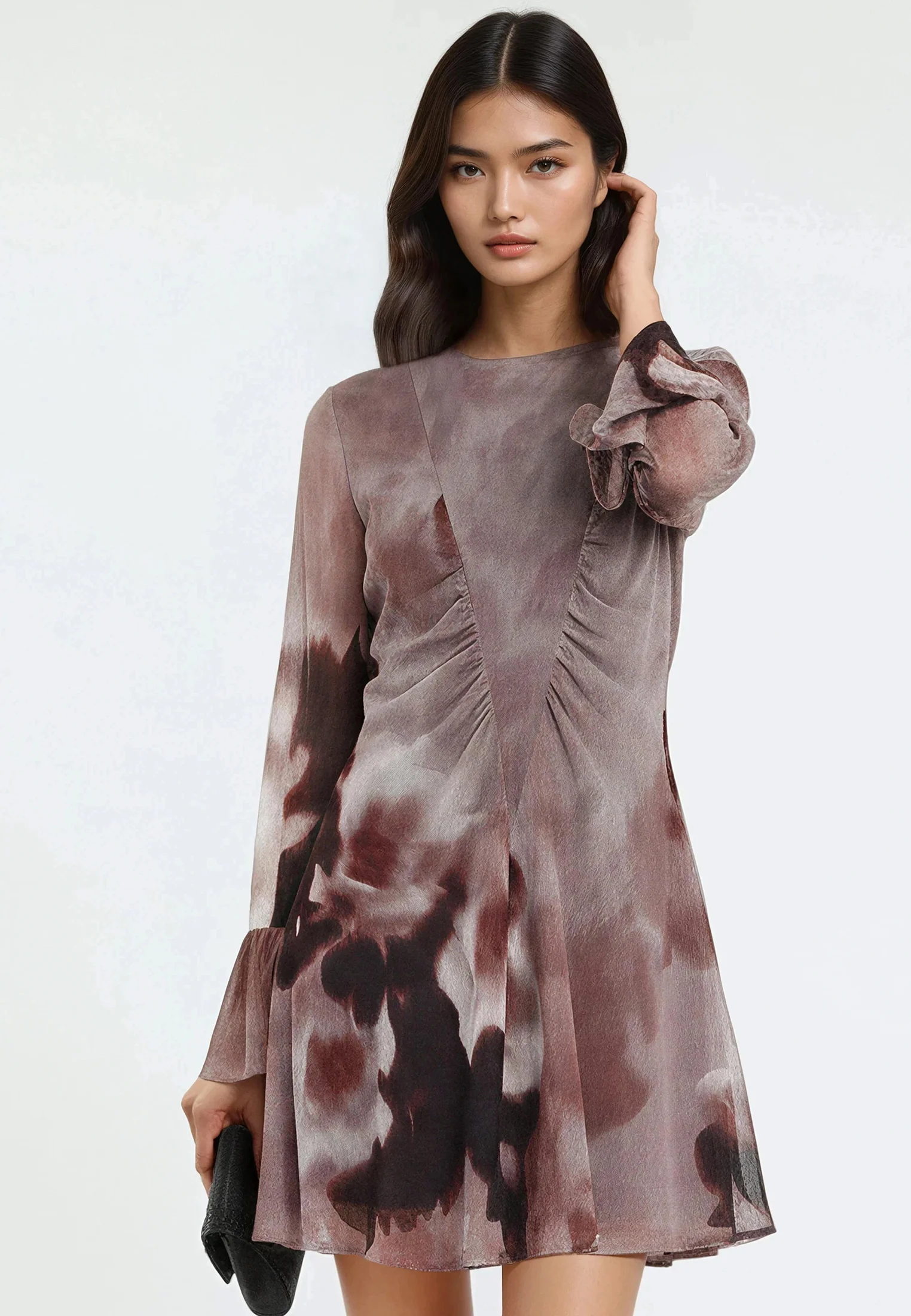 CORINNE SHORT DRESS BLUR ASHES - Image 7
