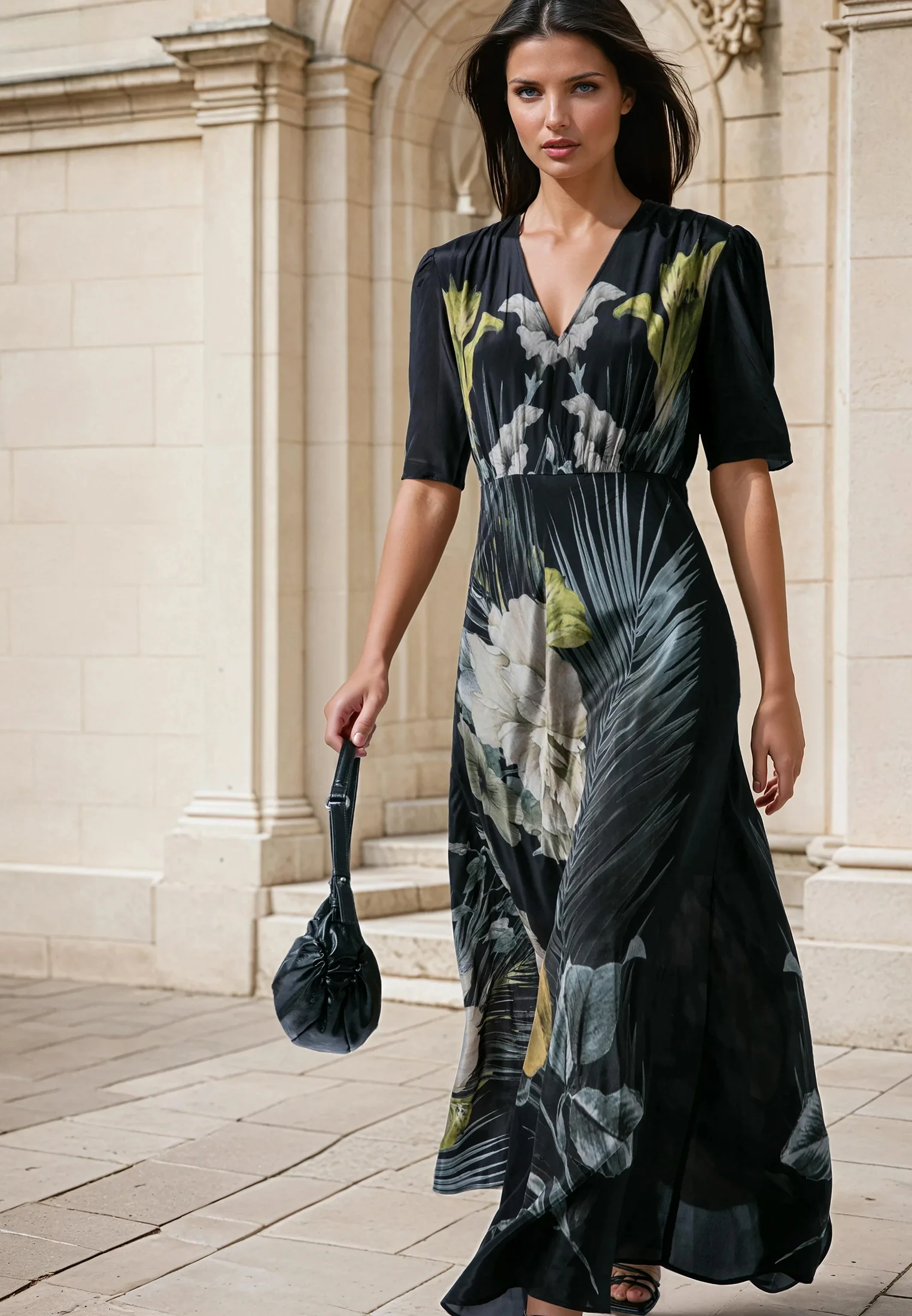 TAYLOR MAXI TEA DRESS CAMELLIA YELLOW - Image 2