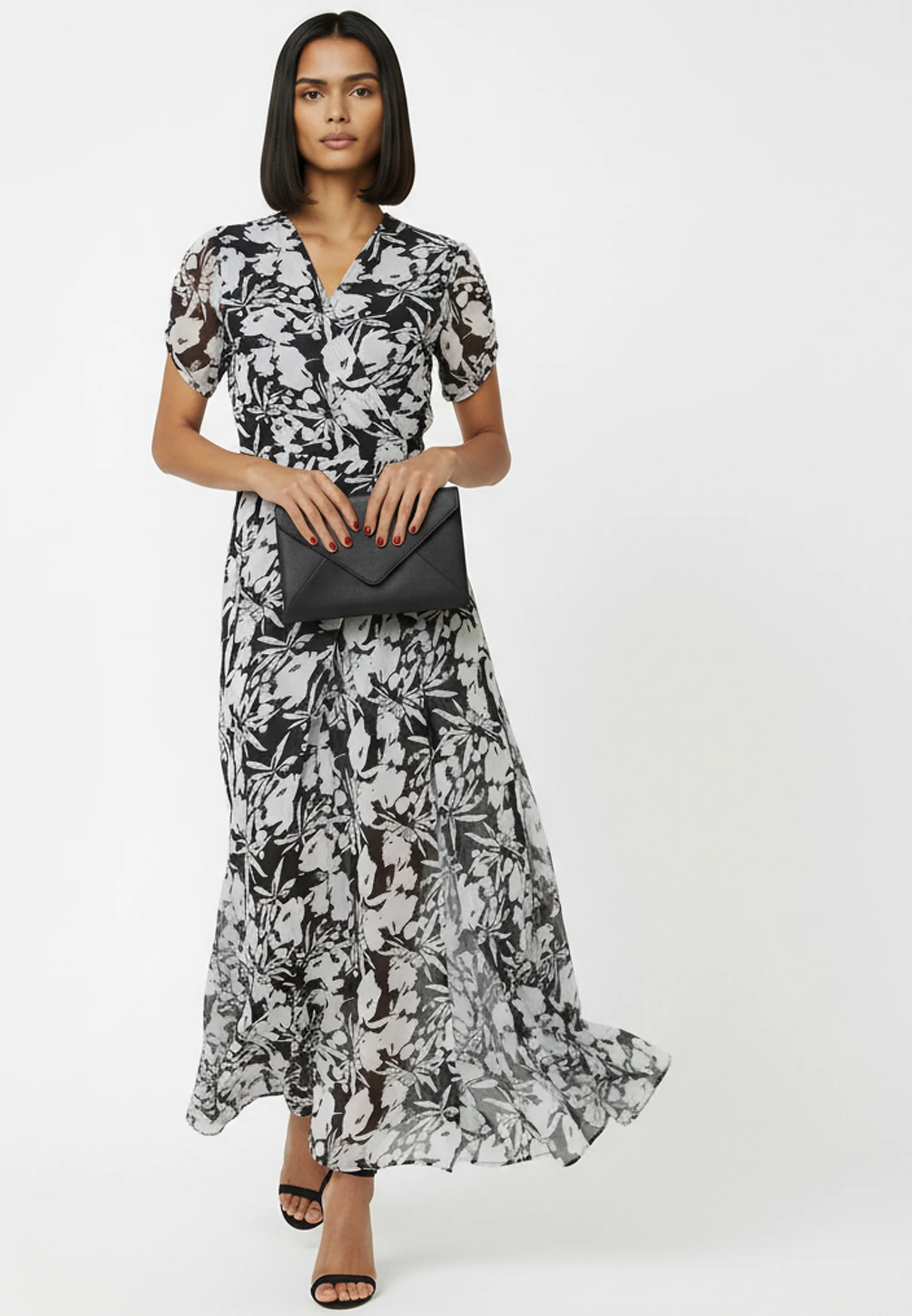 CREW MAXI WRAP DRESS PRIME BLACK - Image 2