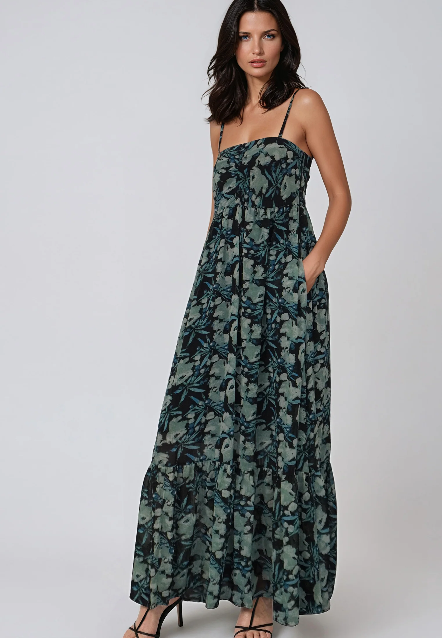 HARPER MAXI DRESS PRIME GREEN FLORAL - Image 2