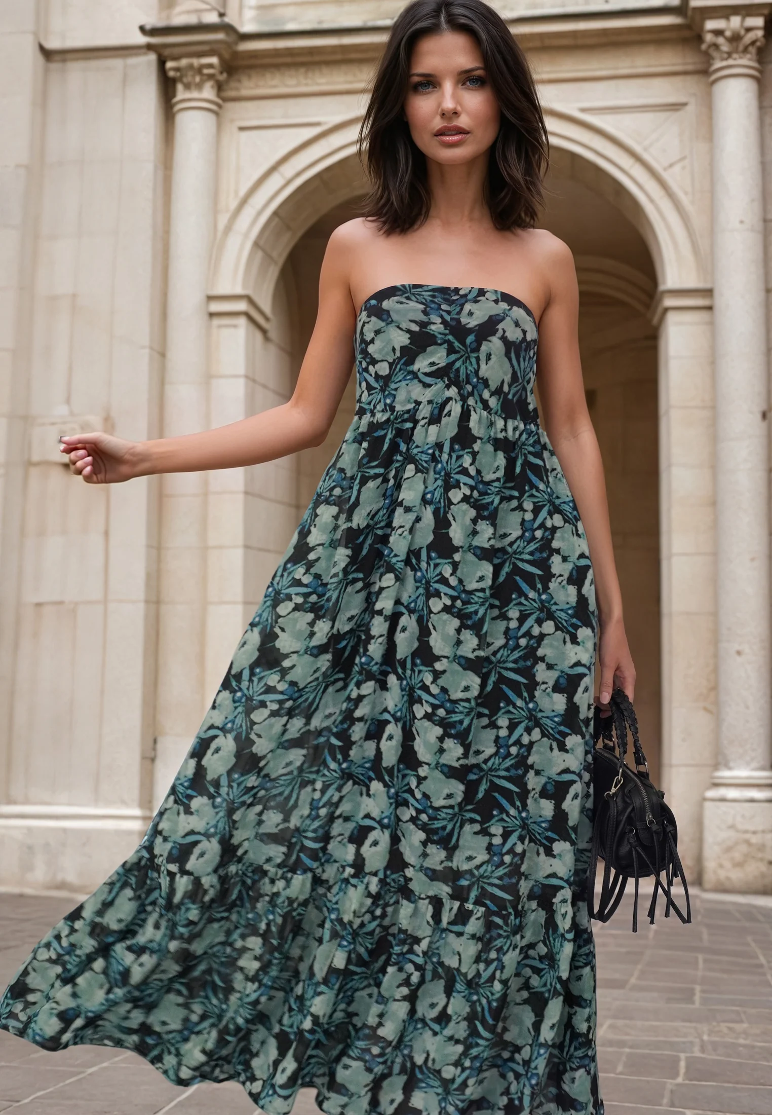 HARPER MAXI DRESS PRIME GREEN FLORAL - Image 6