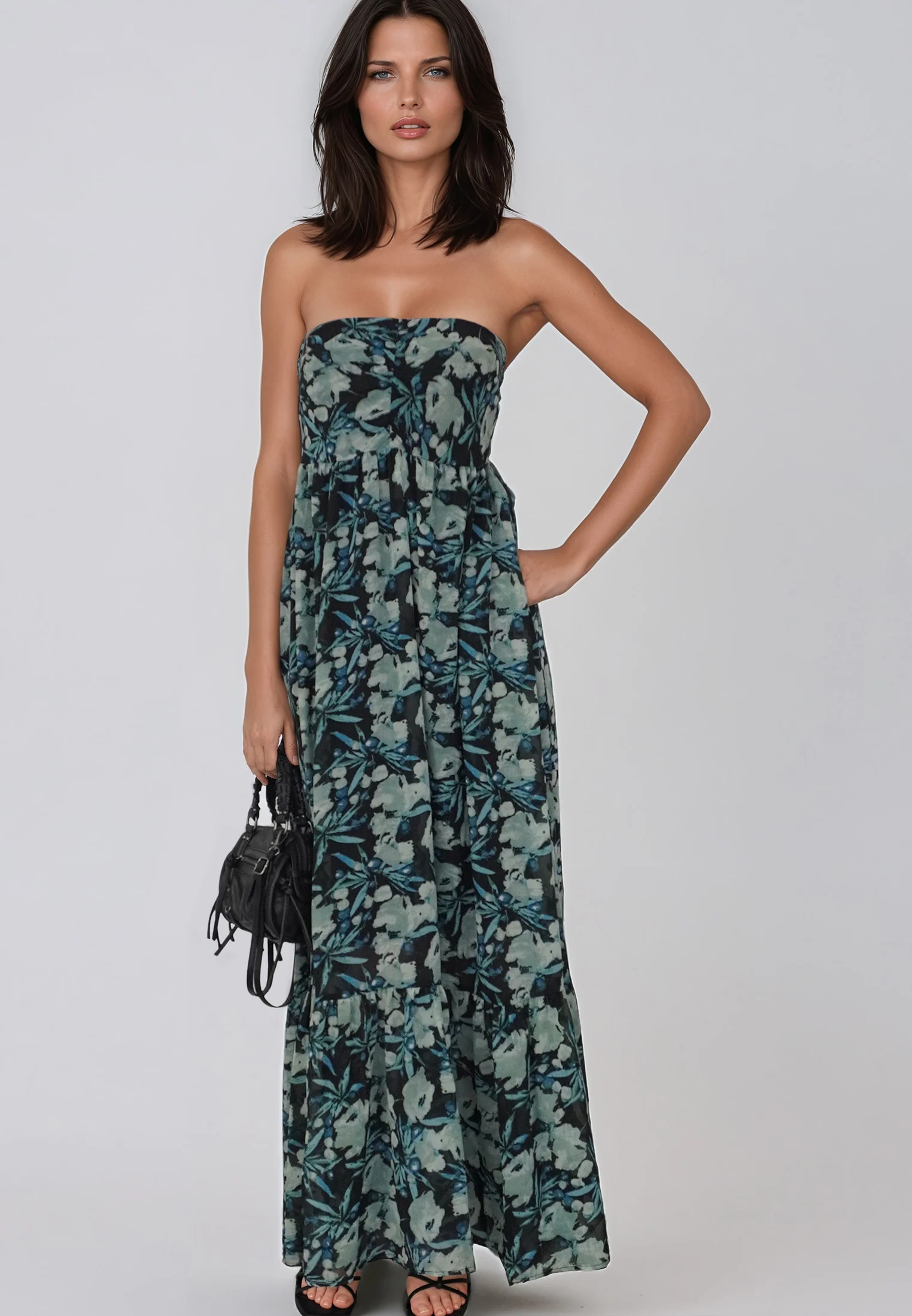 HARPER MAXI DRESS PRIME GREEN FLORAL - Image 7