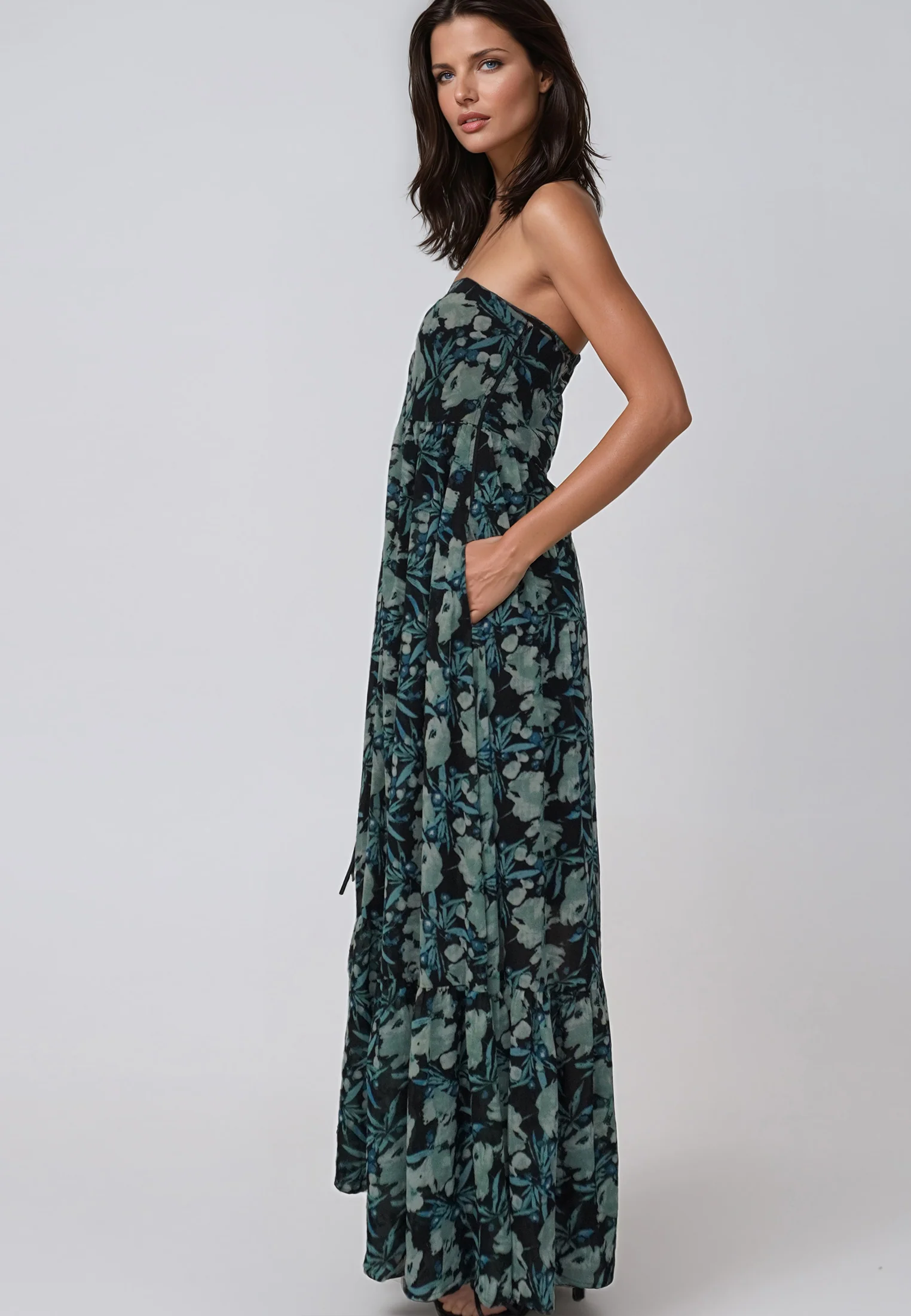 HARPER MAXI DRESS PRIME GREEN FLORAL - Image 8