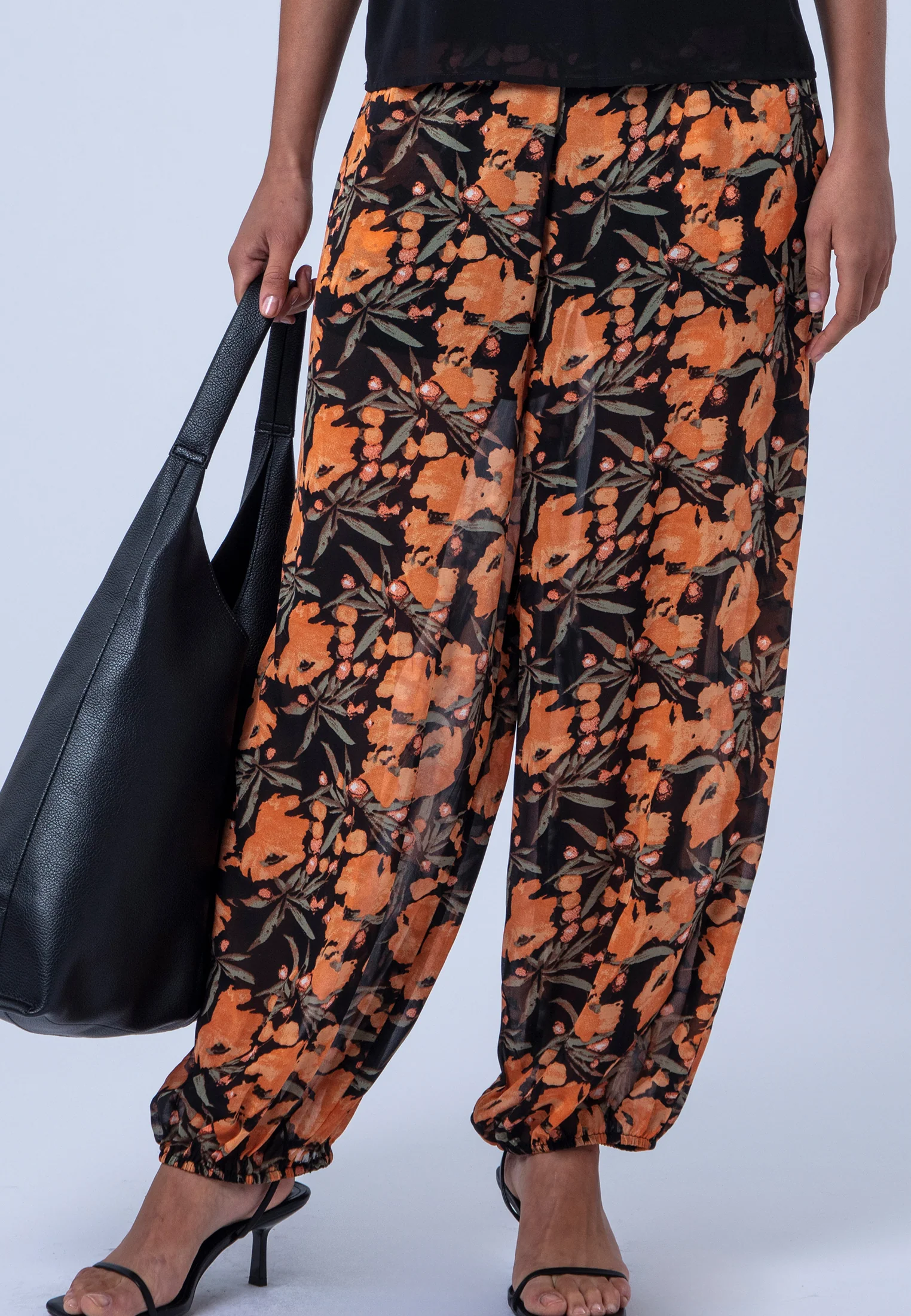 HELENA TROUSERS PRIME ORANGE FLORAL - Image 3